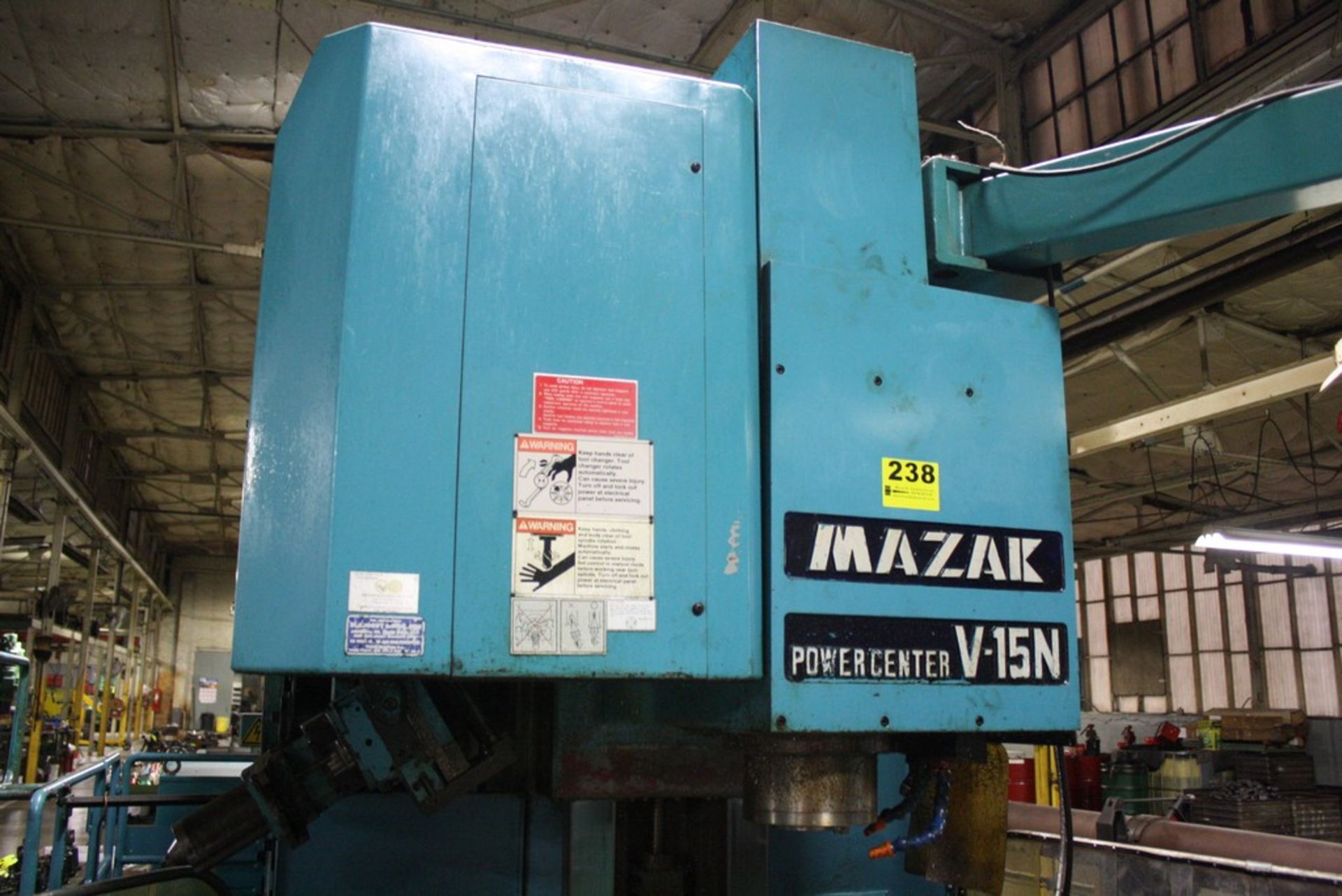 MAZAK MODEL V-15N CNC VERTICAL MACHINING CENTER, S/N 56963, 40 STATION AUTOMATIC TOOL CHANGER, FANUC - Image 2 of 6