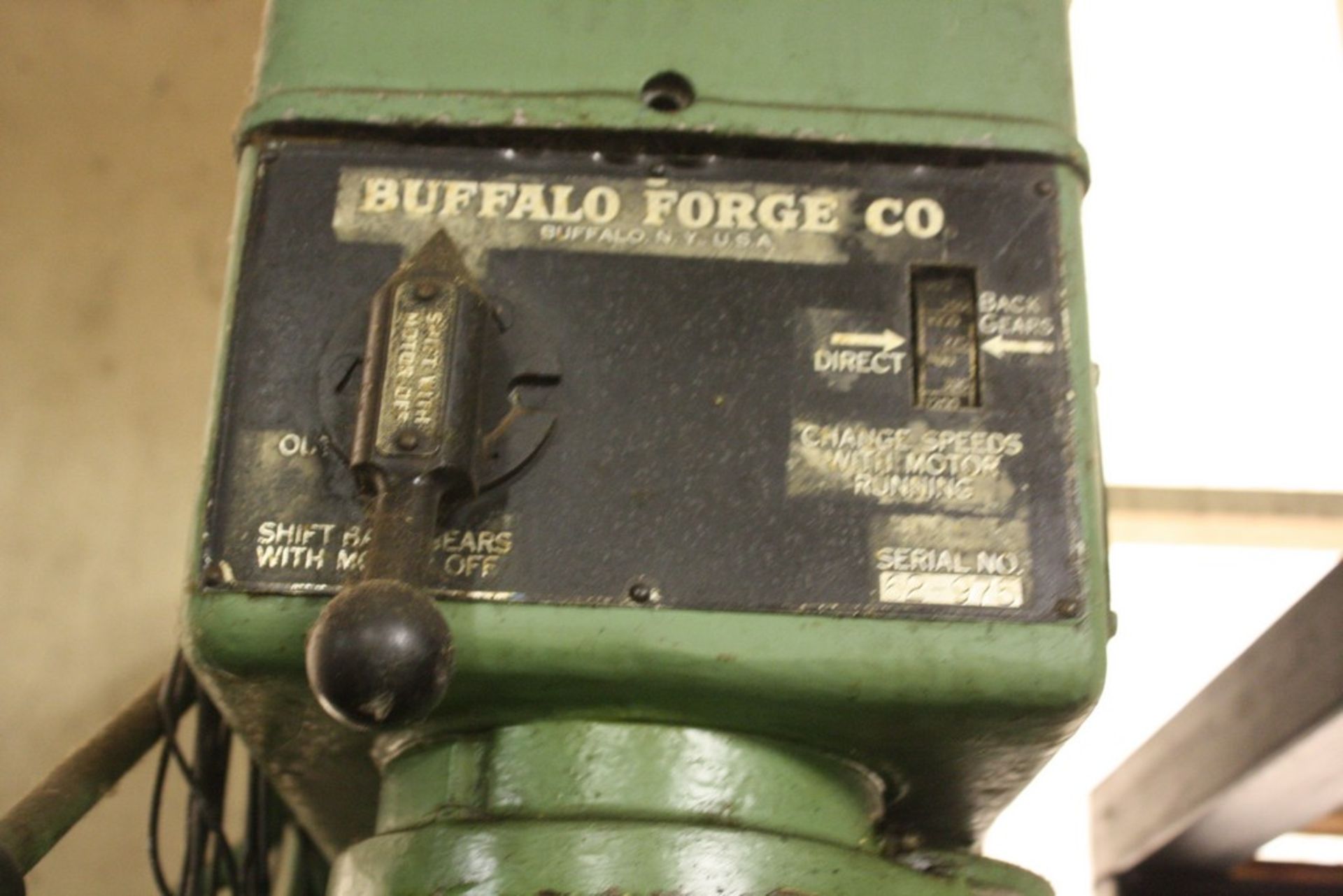 BUFFALO FORGE 26" PRODUCTION DRILL PRESS WITH POWER FEED S/N 62-875 - Image 4 of 4