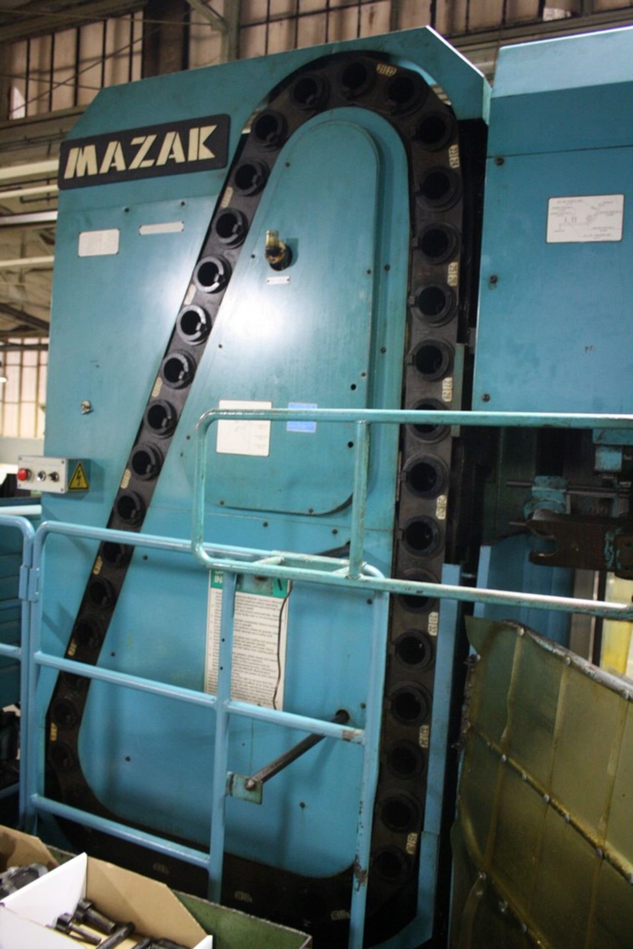 MAZAK MODEL V-15N CNC VERTICAL MACHINING CENTER, S/N 56963, 40 STATION AUTOMATIC TOOL CHANGER, FANUC - Image 5 of 6
