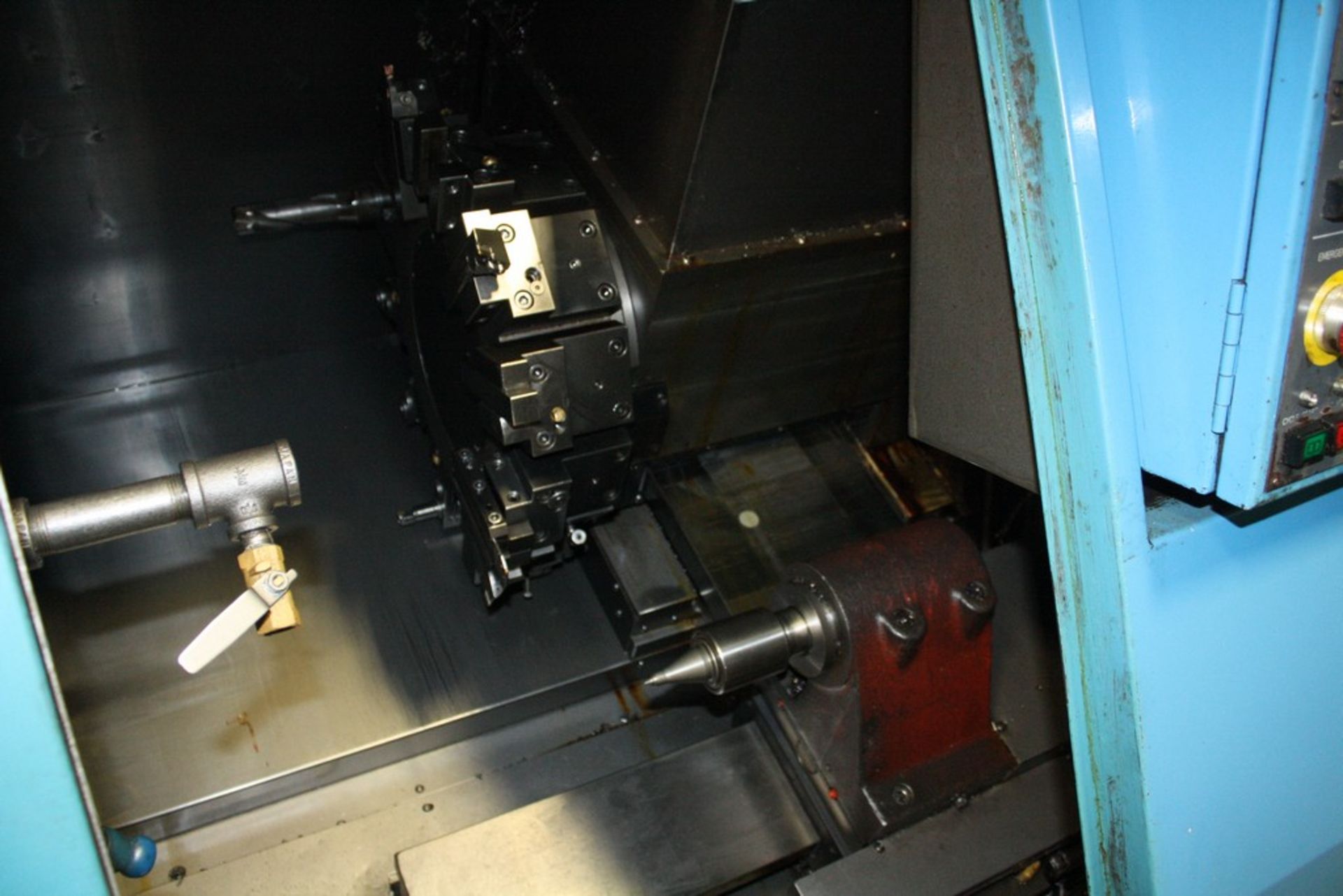 MIYANO MODEL LE-41 CNC TURNING CENTER, S/N L410019, 3-1/8" HOLE THRU SPINDLE, TAILSTOCK, PARTS - Image 5 of 7