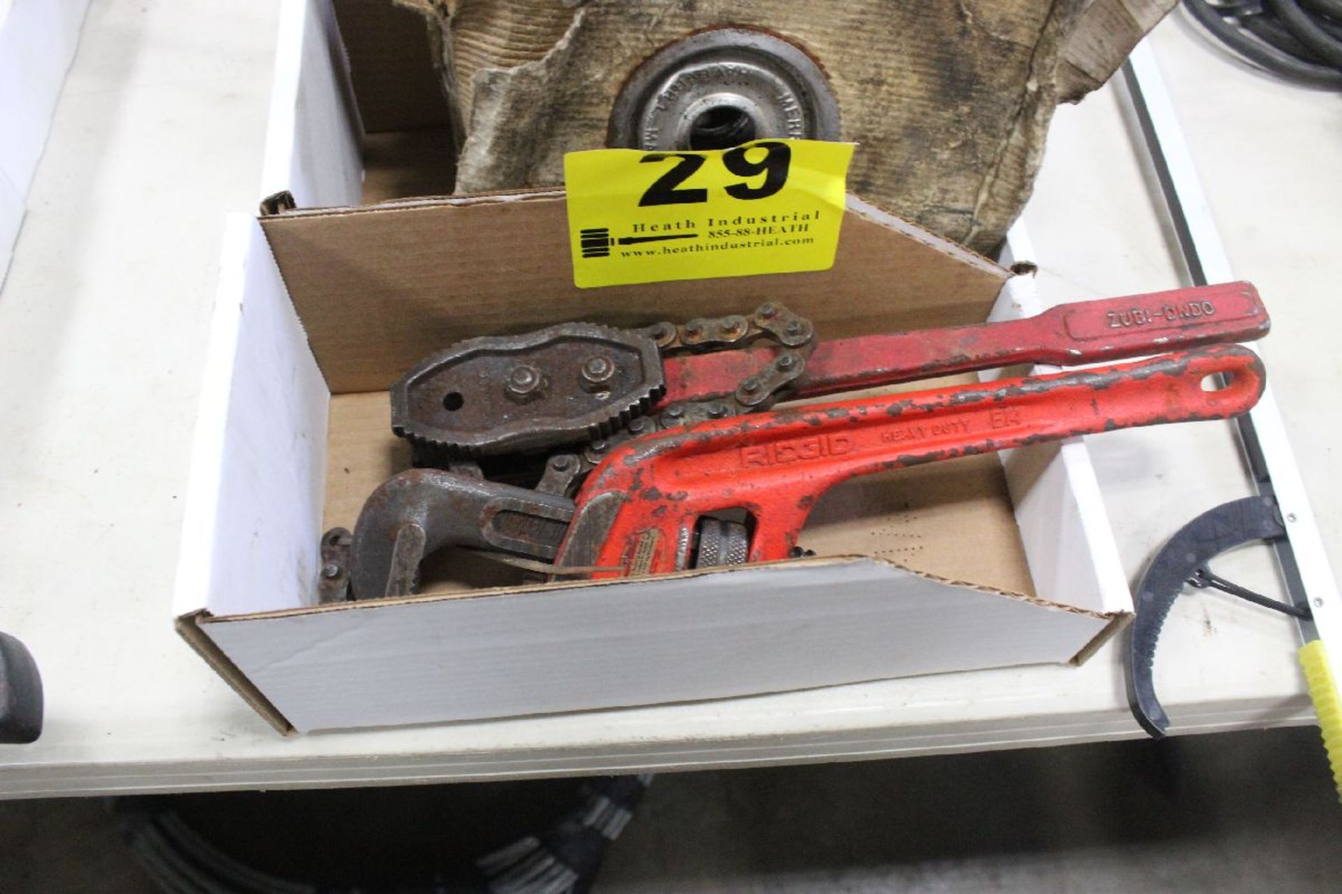 LOT" ZUBIONDO CHAIN WRENCH AND RIDGID MODEL E14 OFFSET PIPE WRENCH