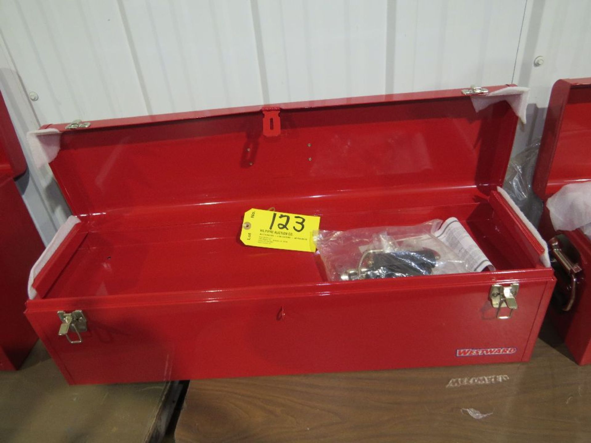 NEW Westward metal tool box, red.