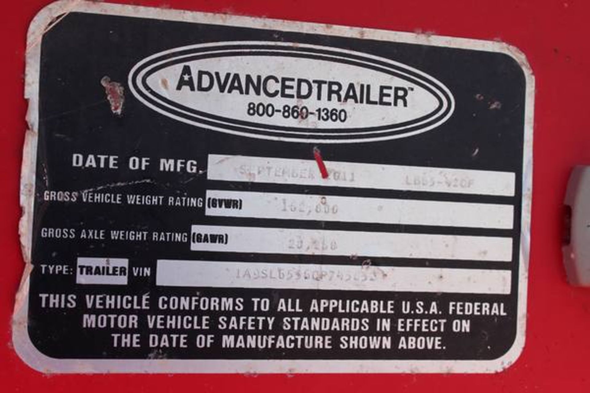 Advance Model LB65-420F  65 Ton 5-Axle Oilfield Lowboy Trailer ; VIN: 1A9SL6556CP745052  (2012); Air - Image 13 of 14