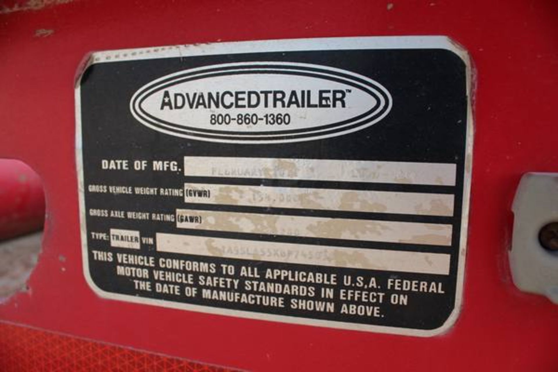 Advance Model LB65-420F  65 Ton 5-Axle Oilfield Lowboy Trailer ; VIN: 1A9SL655XBP745036  (2011); Air - Image 5 of 7
