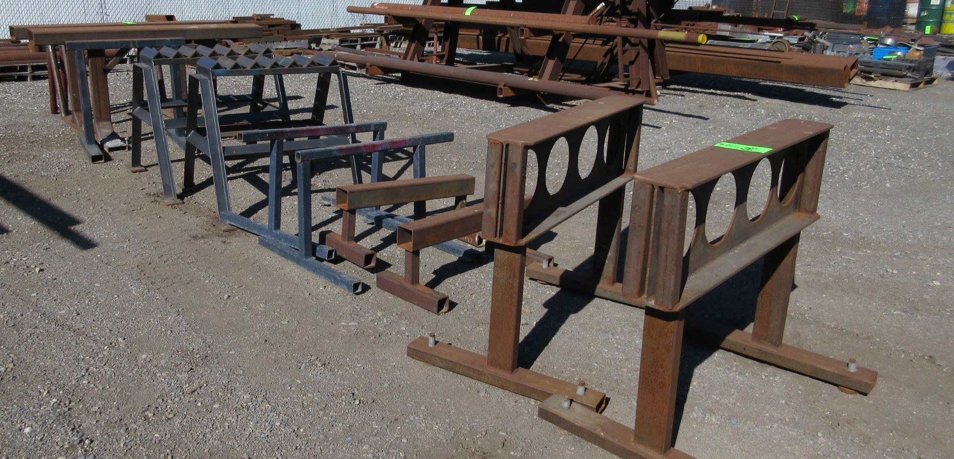 Lot of Steel Saw Horses