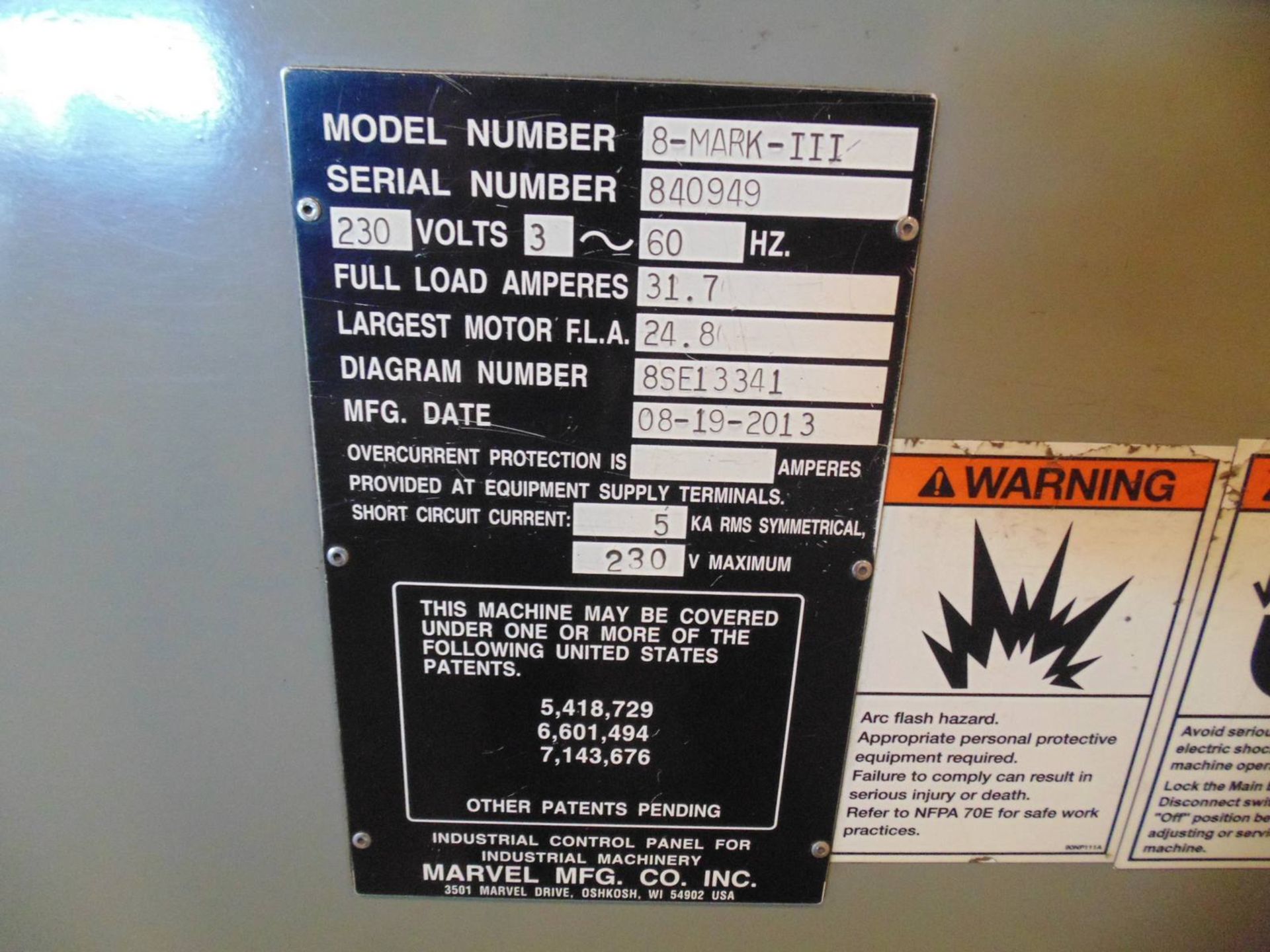 Marvel Model 8-Mark-lll 18" x 22" Vertical Band Saw - Image 7 of 7