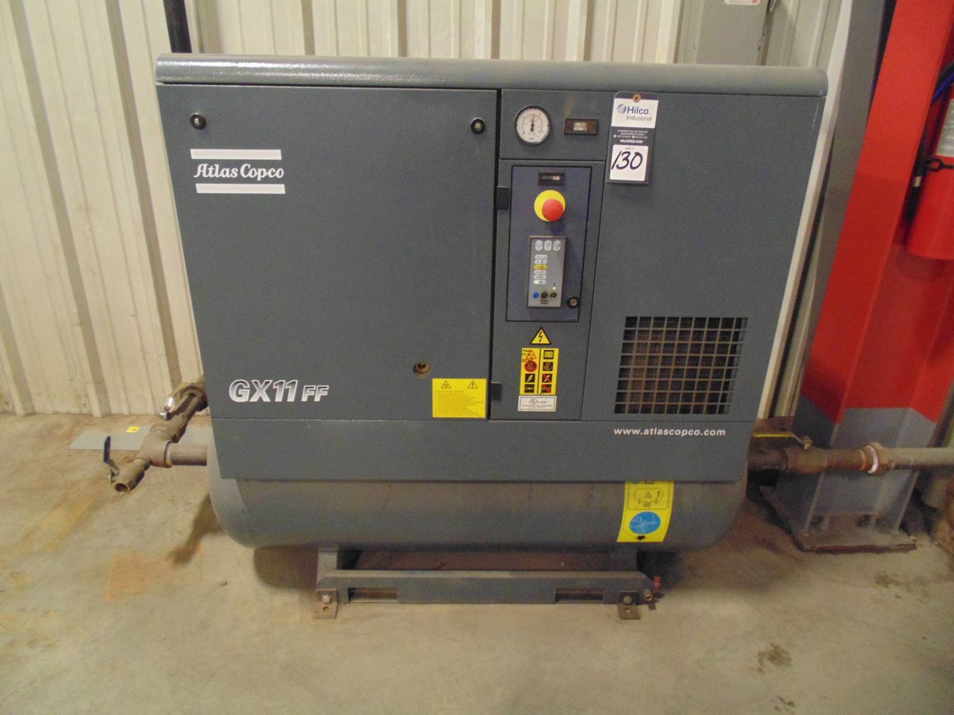 Atlas Copco Model GX11FF, 15-HP Oil Injected Rotary Screw Air Compressor