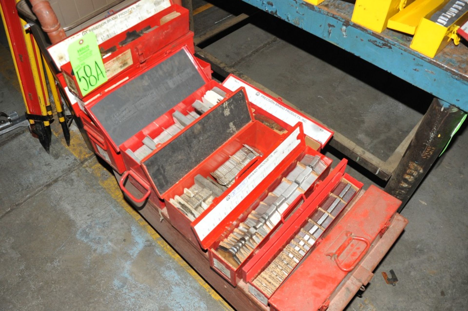 Lot of Asst. T-Slotted Shims with Cart