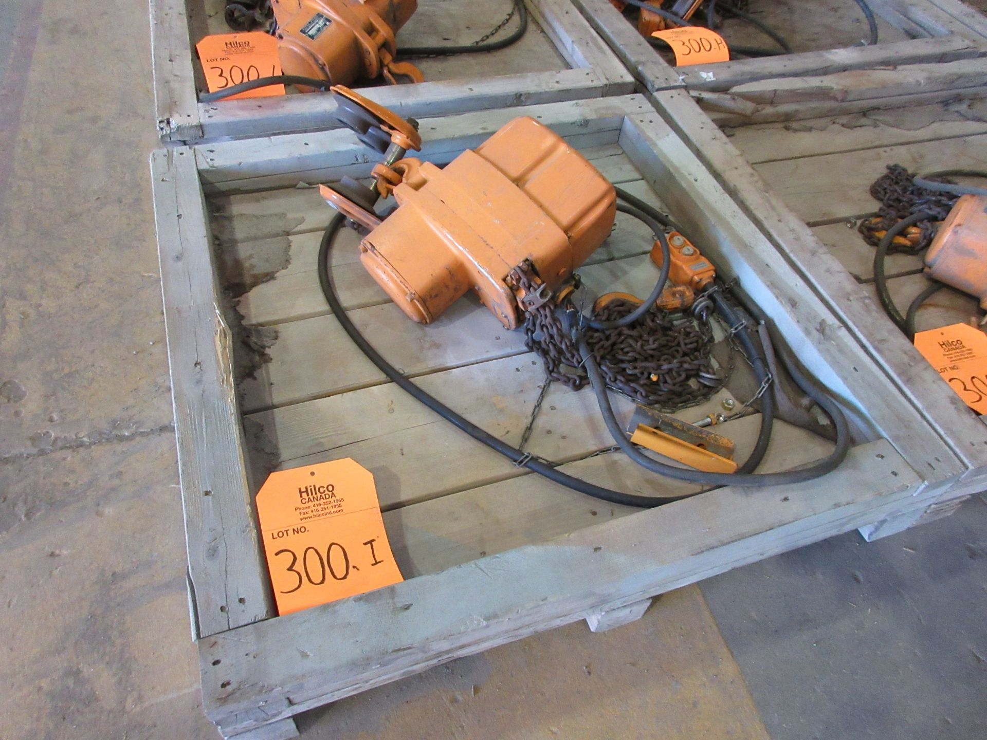 Kito 1000-Kg Hoist, .75 HP, 115V, 1 Ph