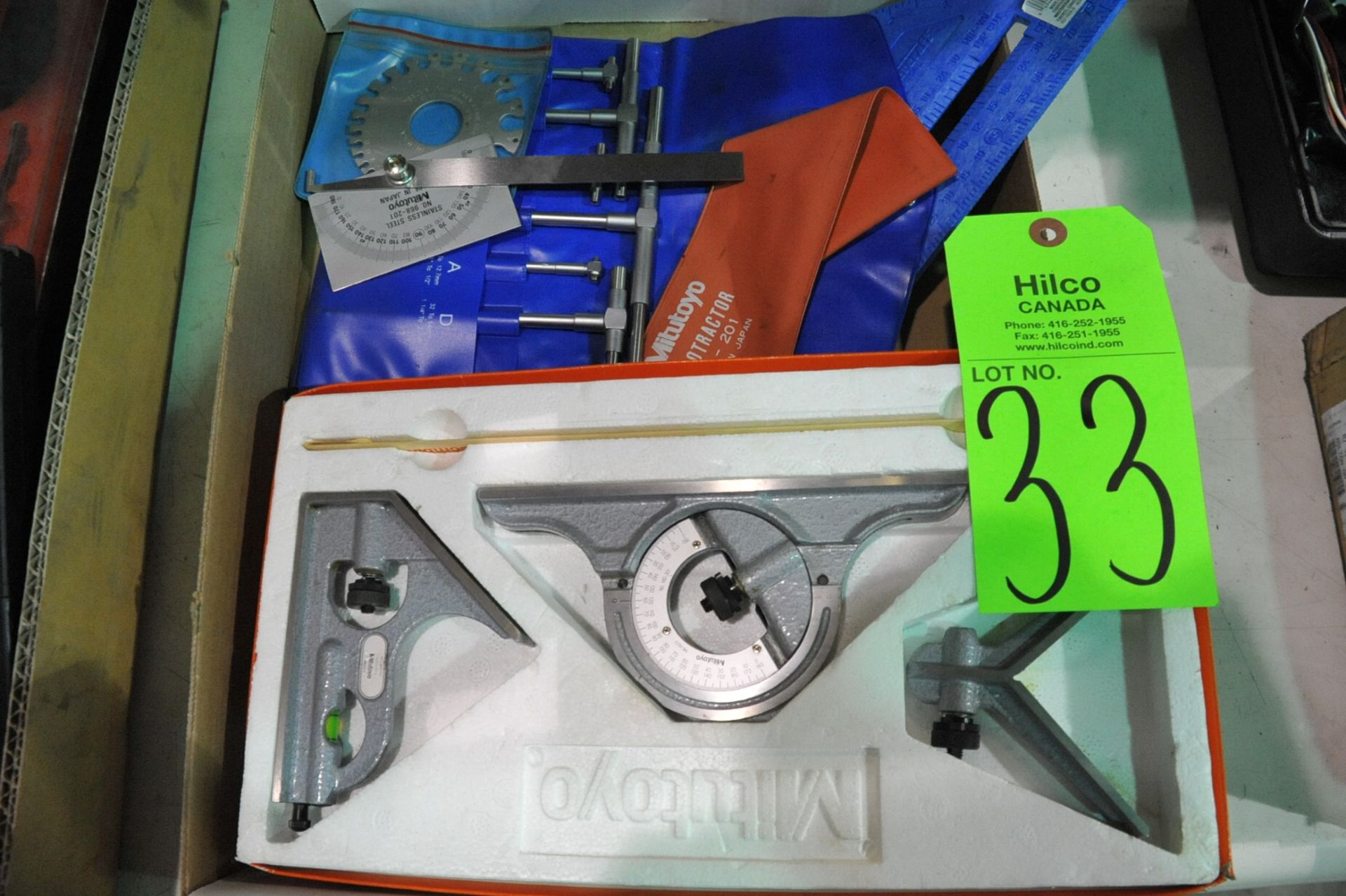 Lot of Asst. Mitutoyo Model CMST2-12C, Protractor