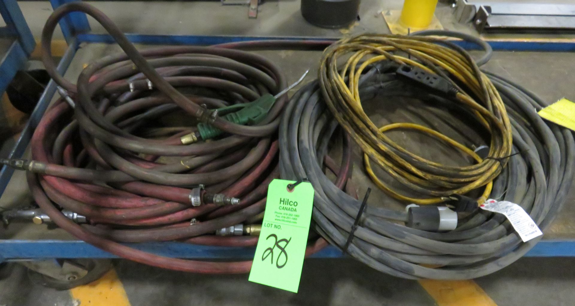 Lot of Electric Extension Cord & Air Hose