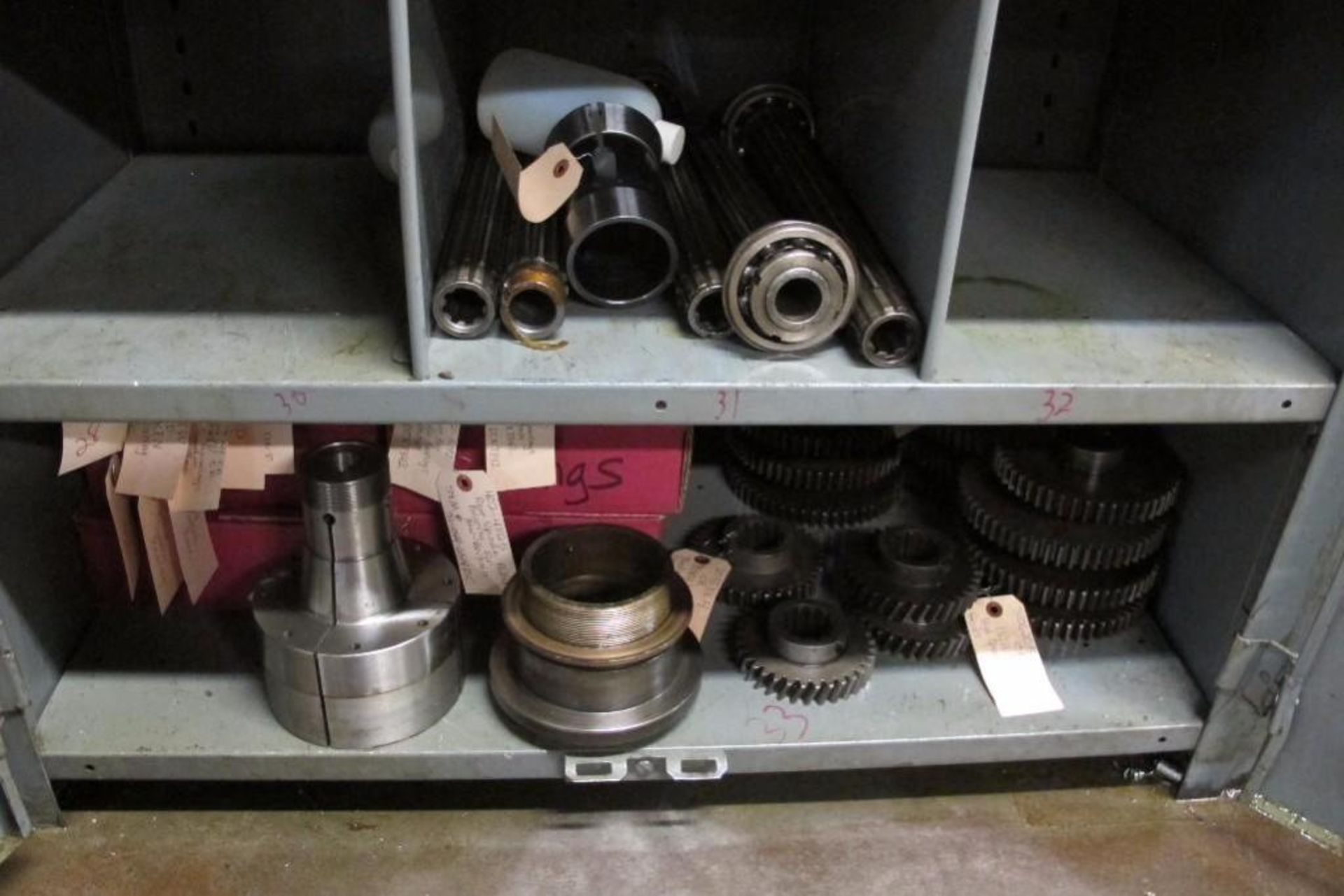 2-Door Cabinet W/ Greenlee Screw Machine Spare Parts - Image 5 of 5
