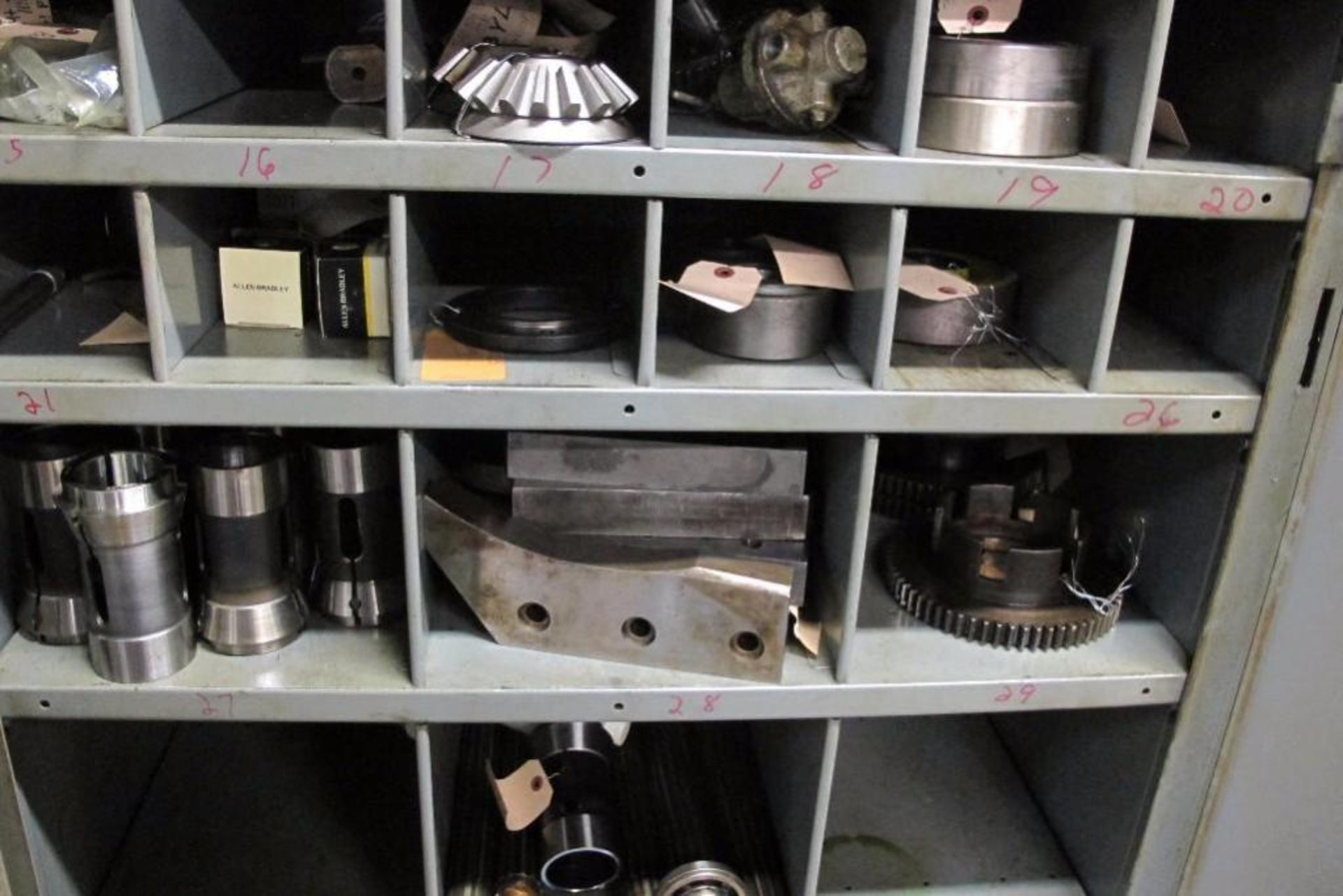 2-Door Cabinet W/ Greenlee Screw Machine Spare Parts - Image 4 of 5