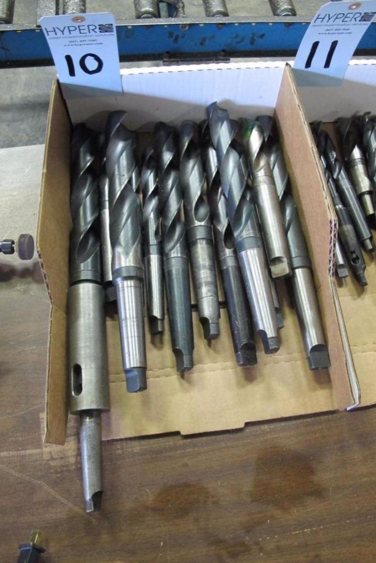 Taper shank drill bits