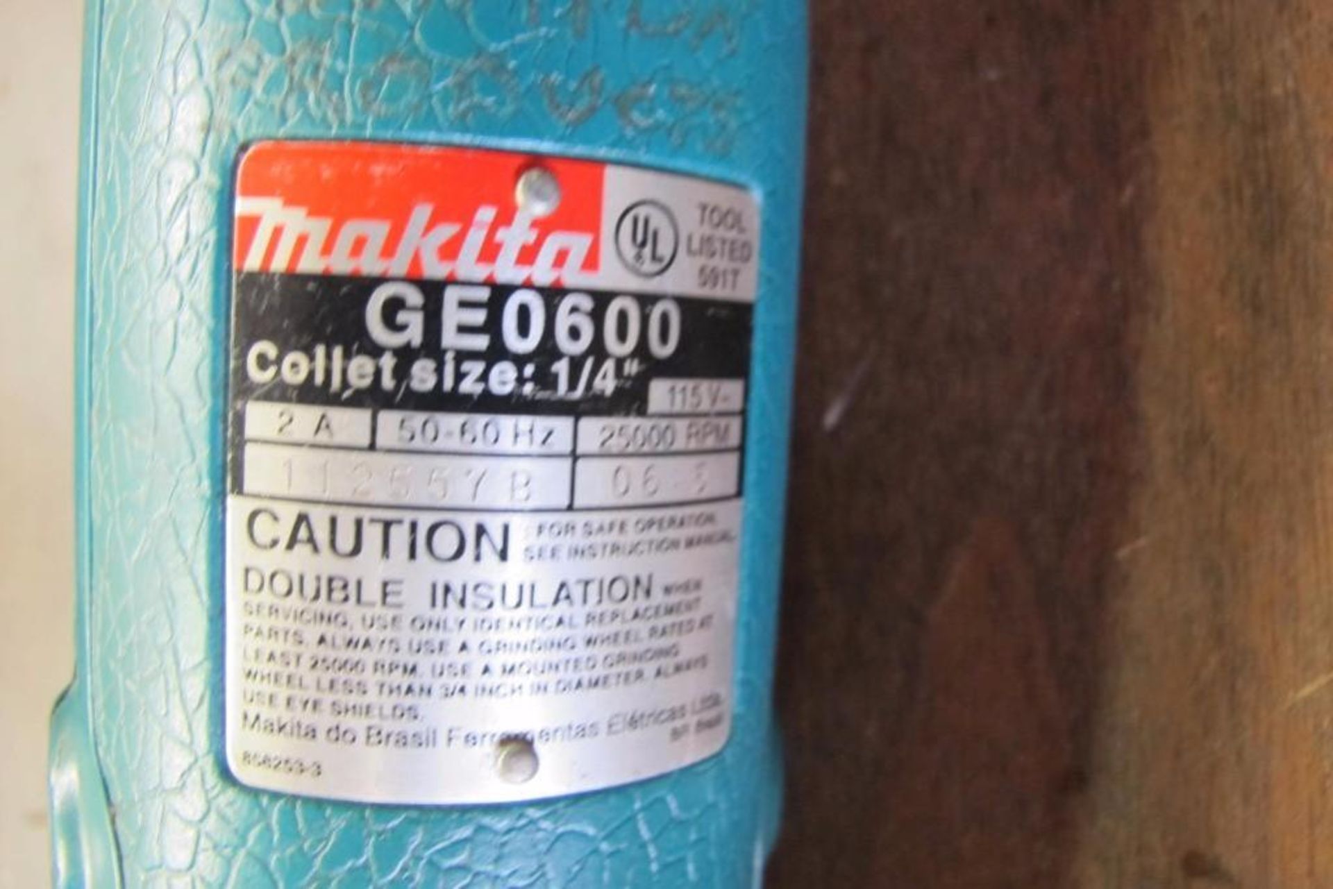 Makita 1/4" collet size straight shank grinder - Image 2 of 2