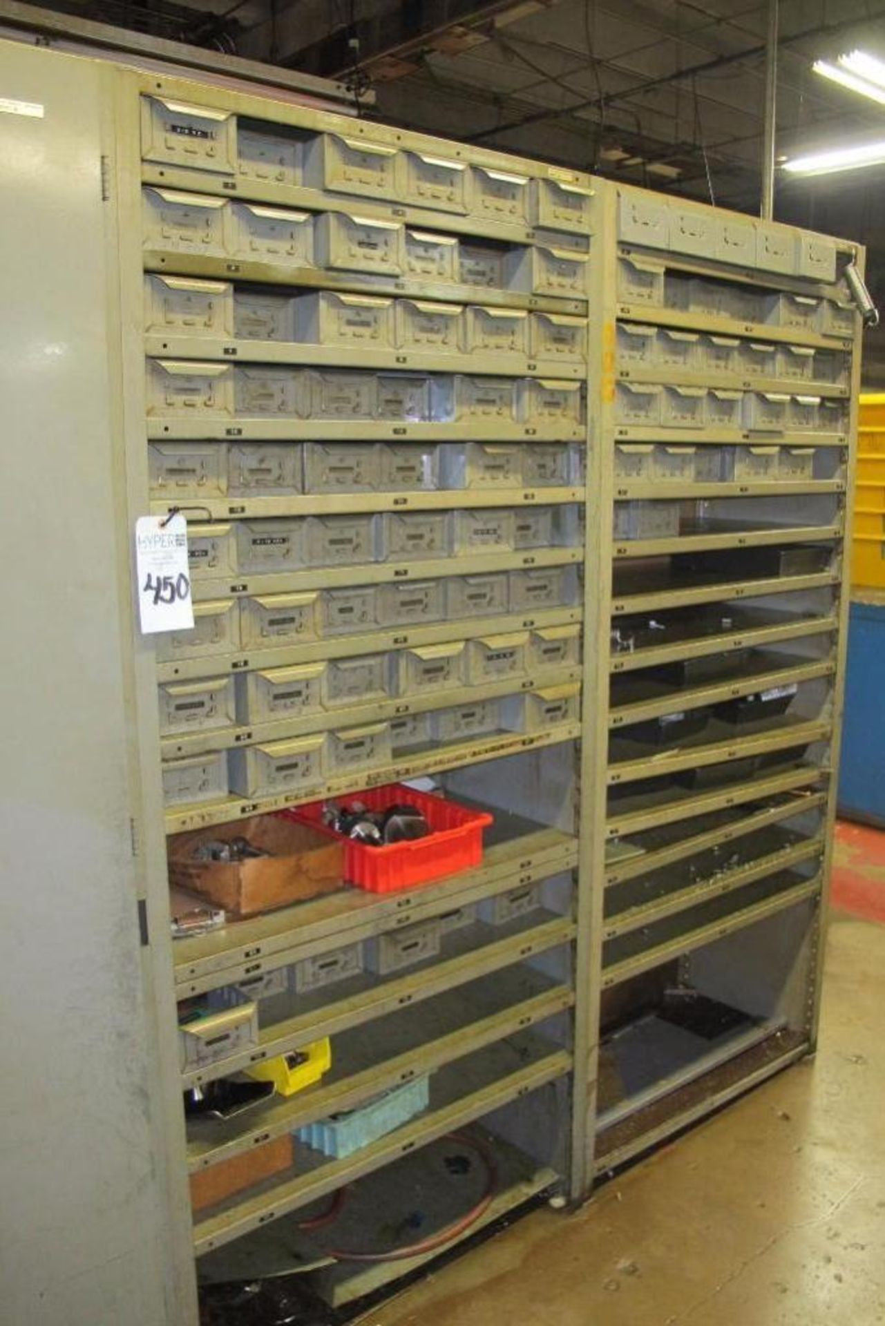 2-Door Cabinet W/ Large Quantity of Collet Pads, & Tooling