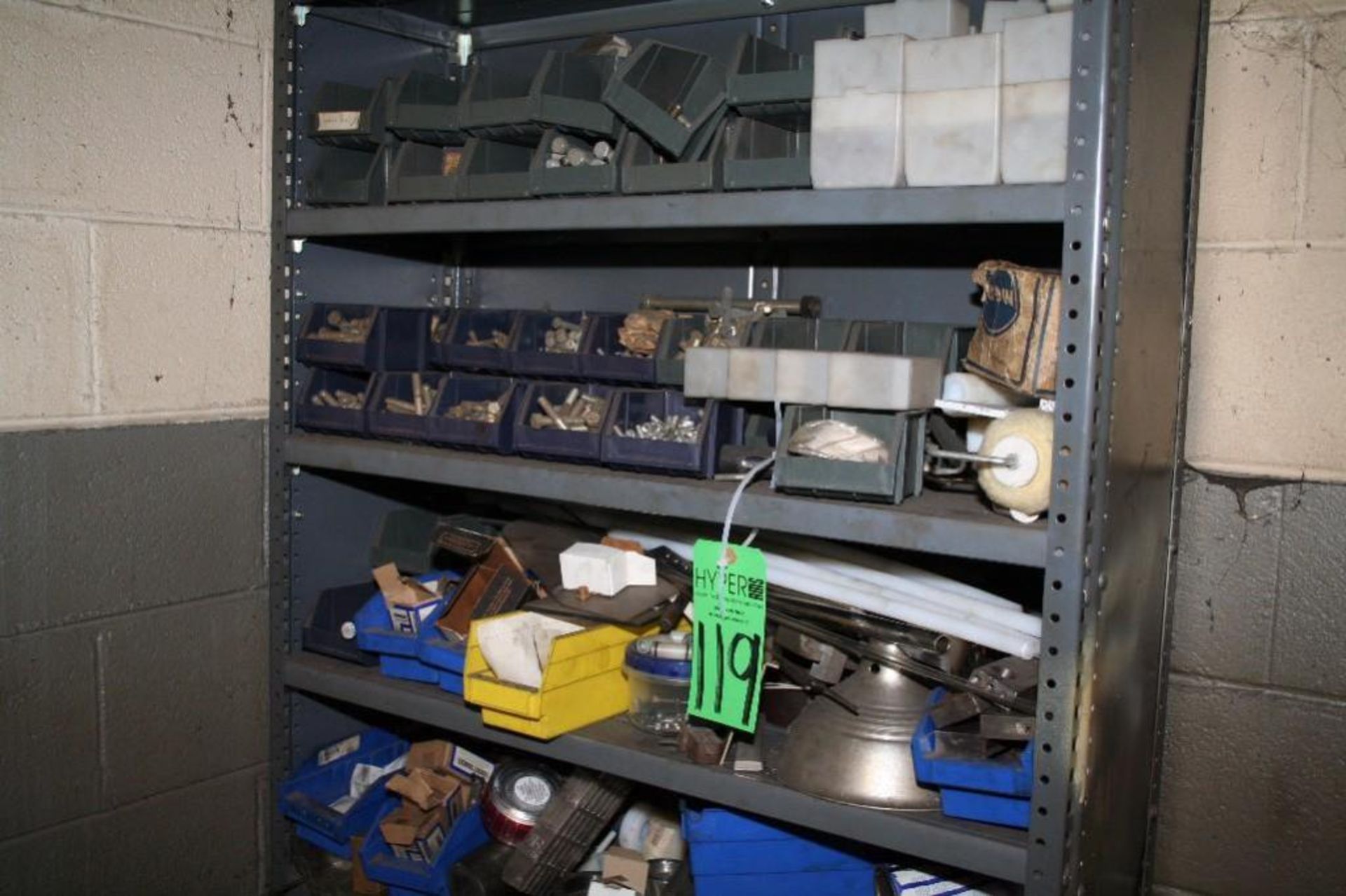 Gray Shelf Unit with Contents, Fastners, misc Metal, Etc - Image 4 of 5