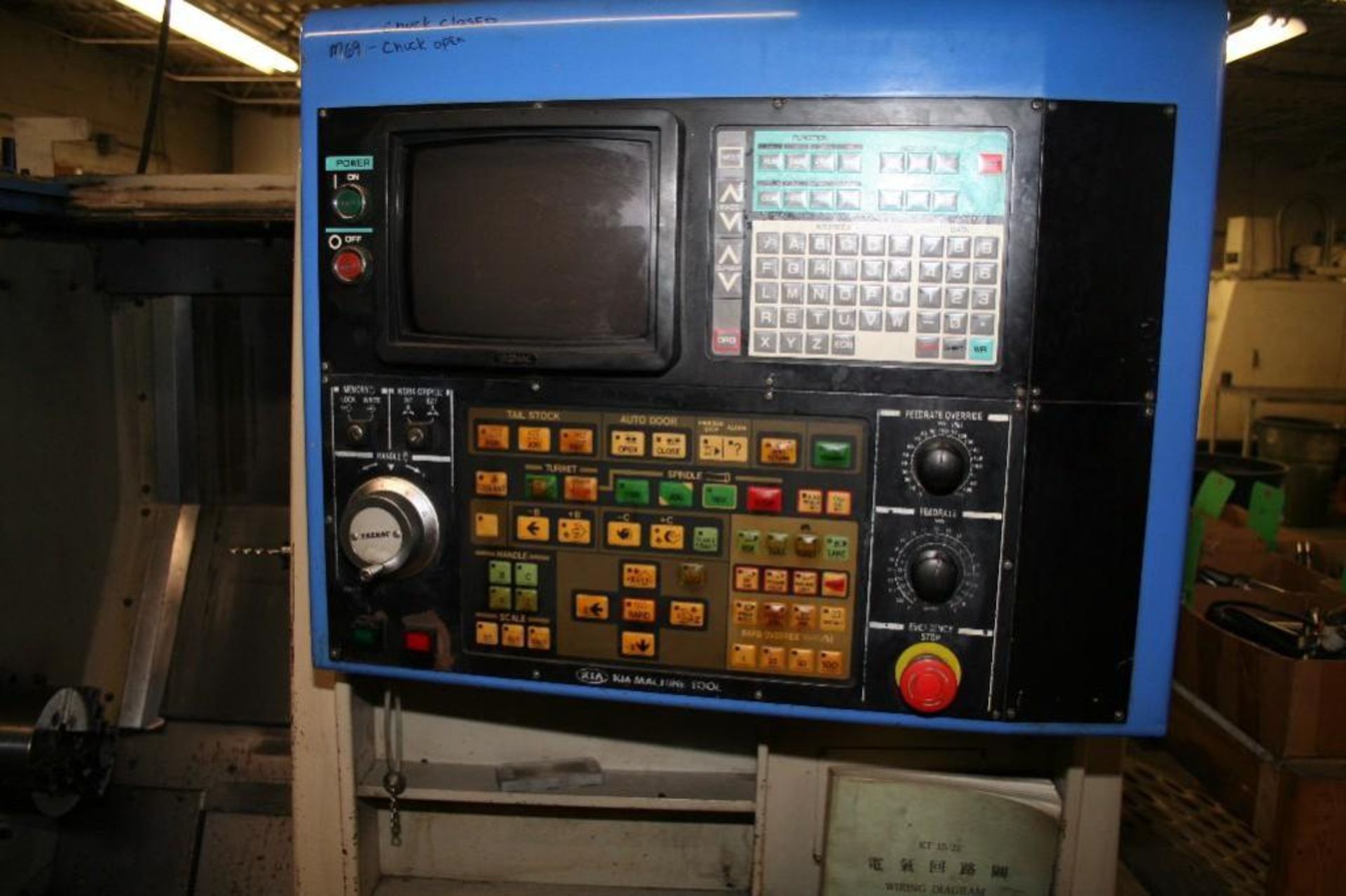KIA KT15 CNC Lathe, 6" 3-Jaw Chuck, 12 Position Turret, Tail Stock, Ser KT15170, 1994 - Image 2 of 5