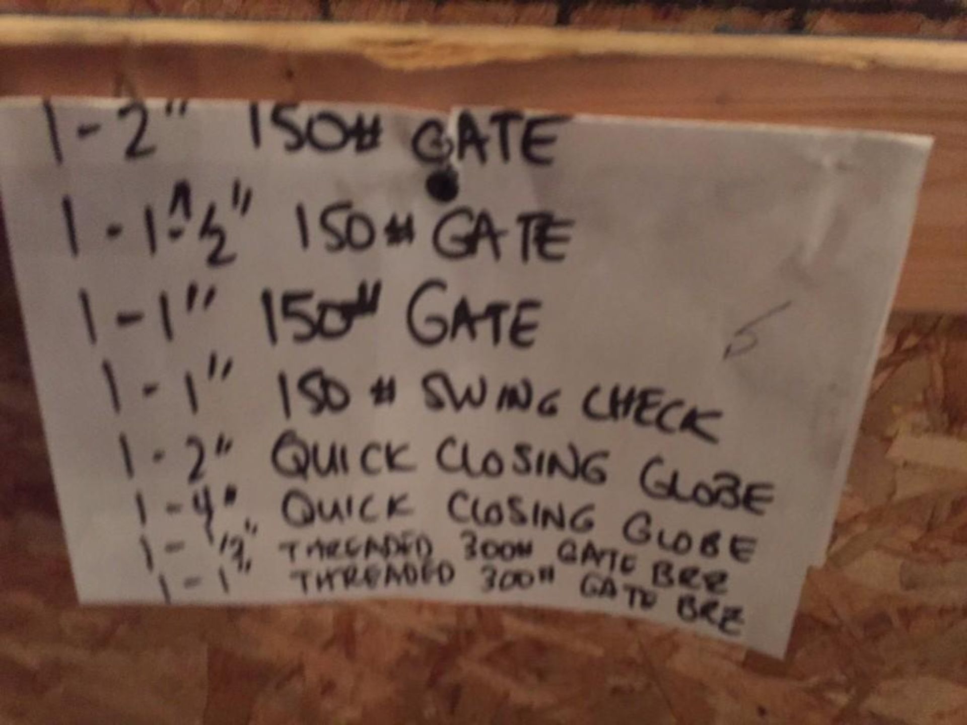 LOT OF VALVES 1-4" globe, 2-3" swing check, 1-2" gate, 1-1 1/2" gate, 1-1" gate, 1-1" swing check, 1 - Image 4 of 6