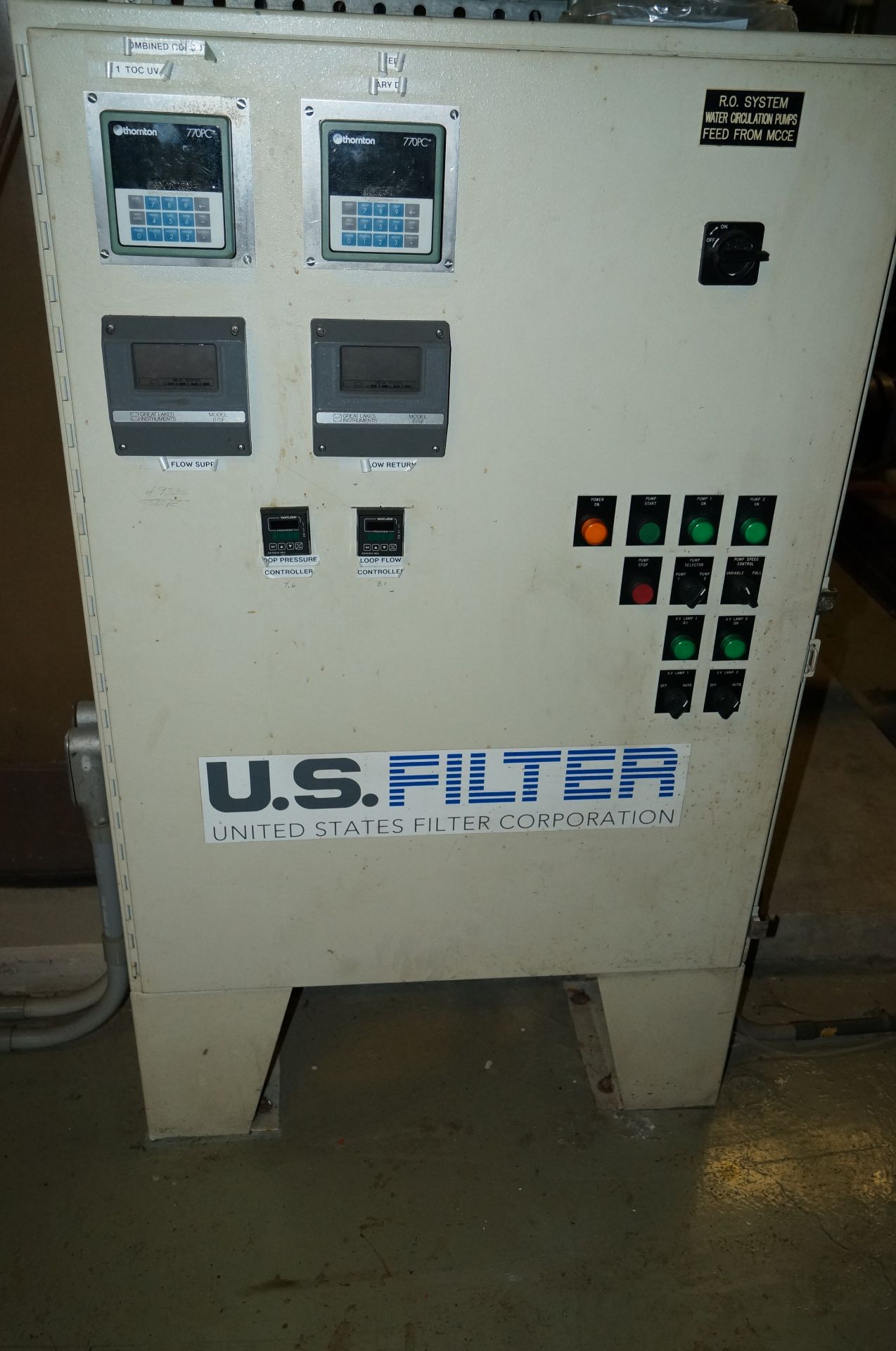 U.S. FILTER WATER PURIFICATION / DEIONIZATION SYSTEM with BARNSTEAD WATER DISTRIBUTION SYSTEM, ALLEN - Image 5 of 11