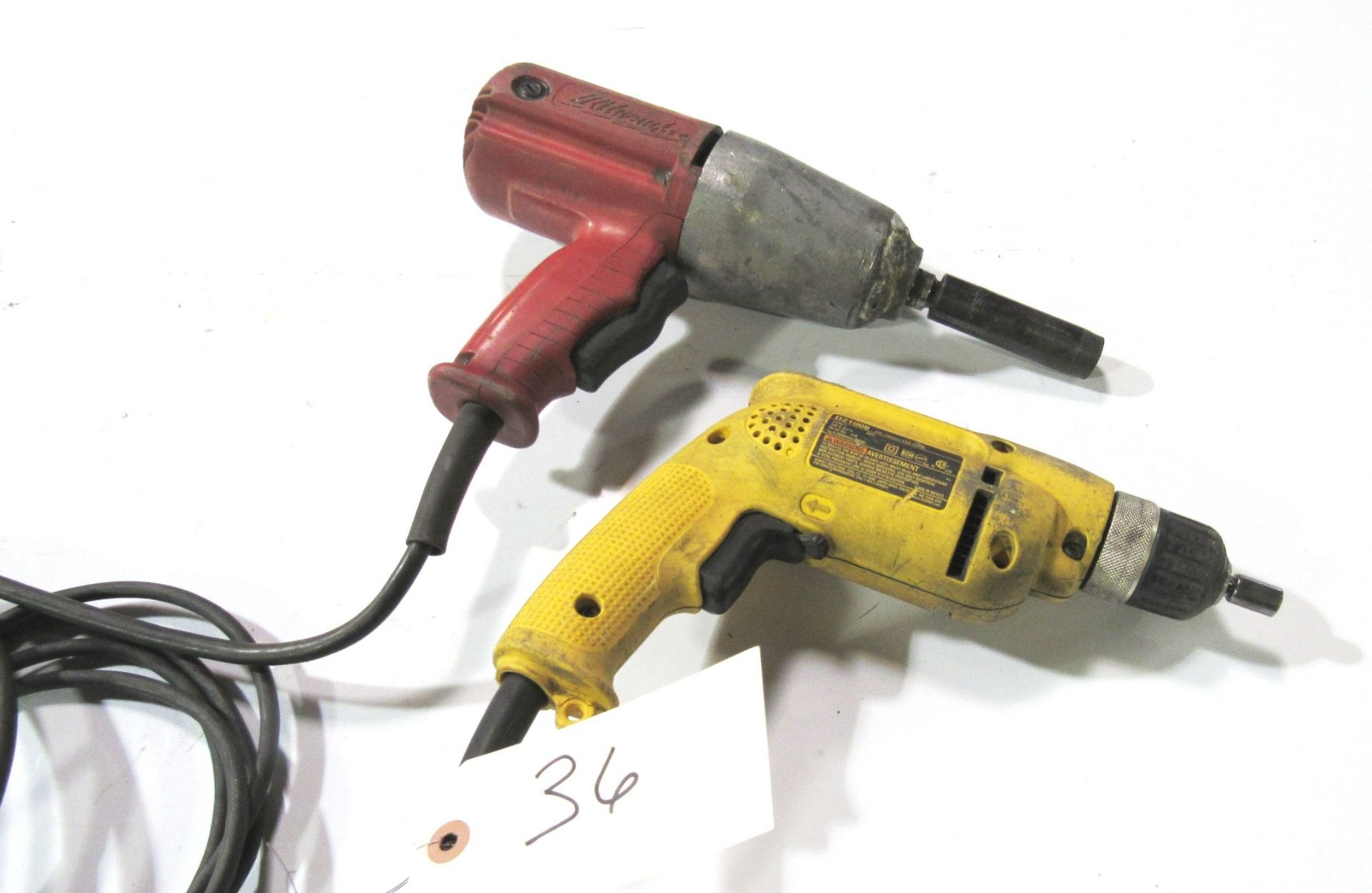 3/8" DeWalt & Milwaukee Electric Drills