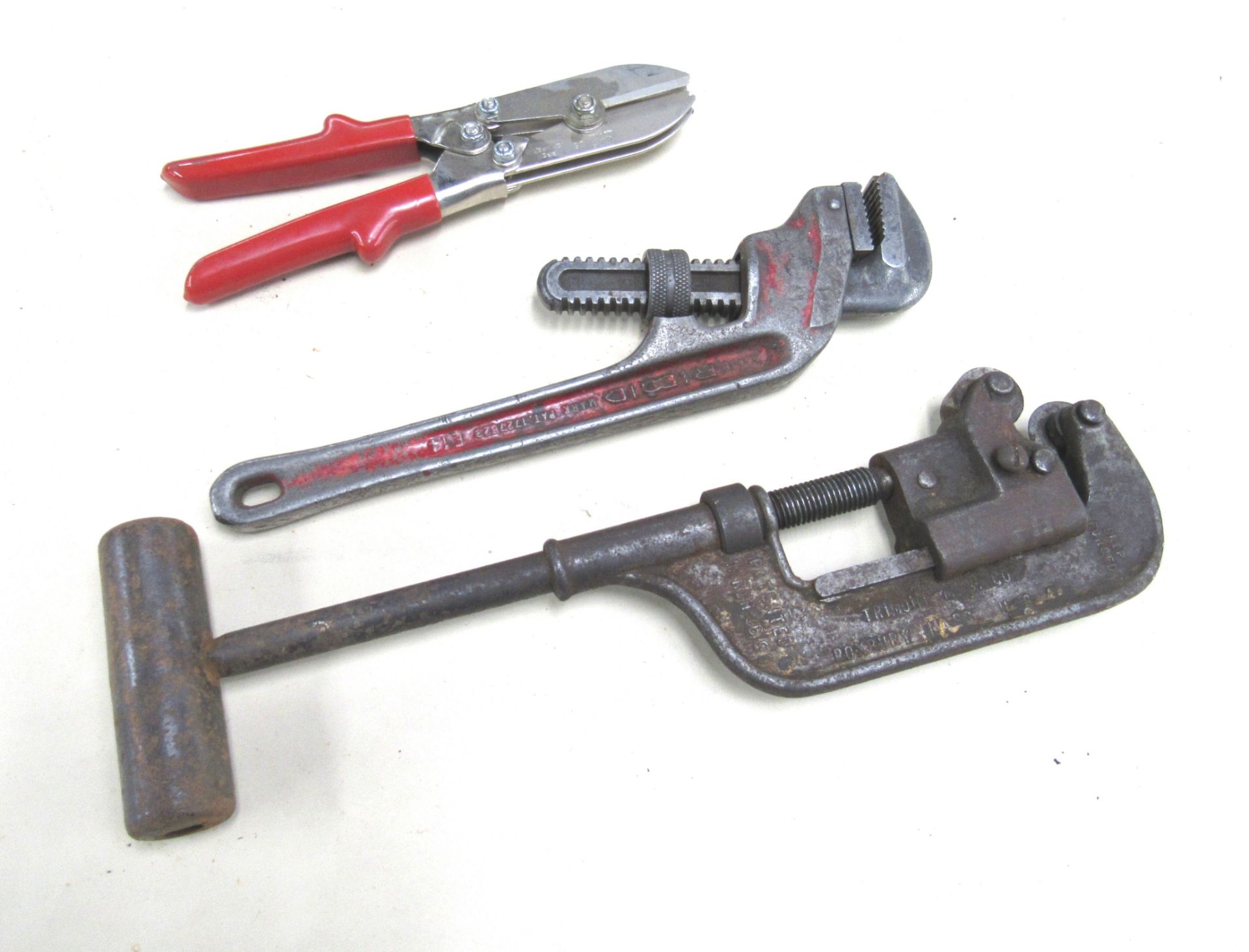 Ridgid Pipe Wrench, Pipe Cutter, Halco C5 Pipe Crimper