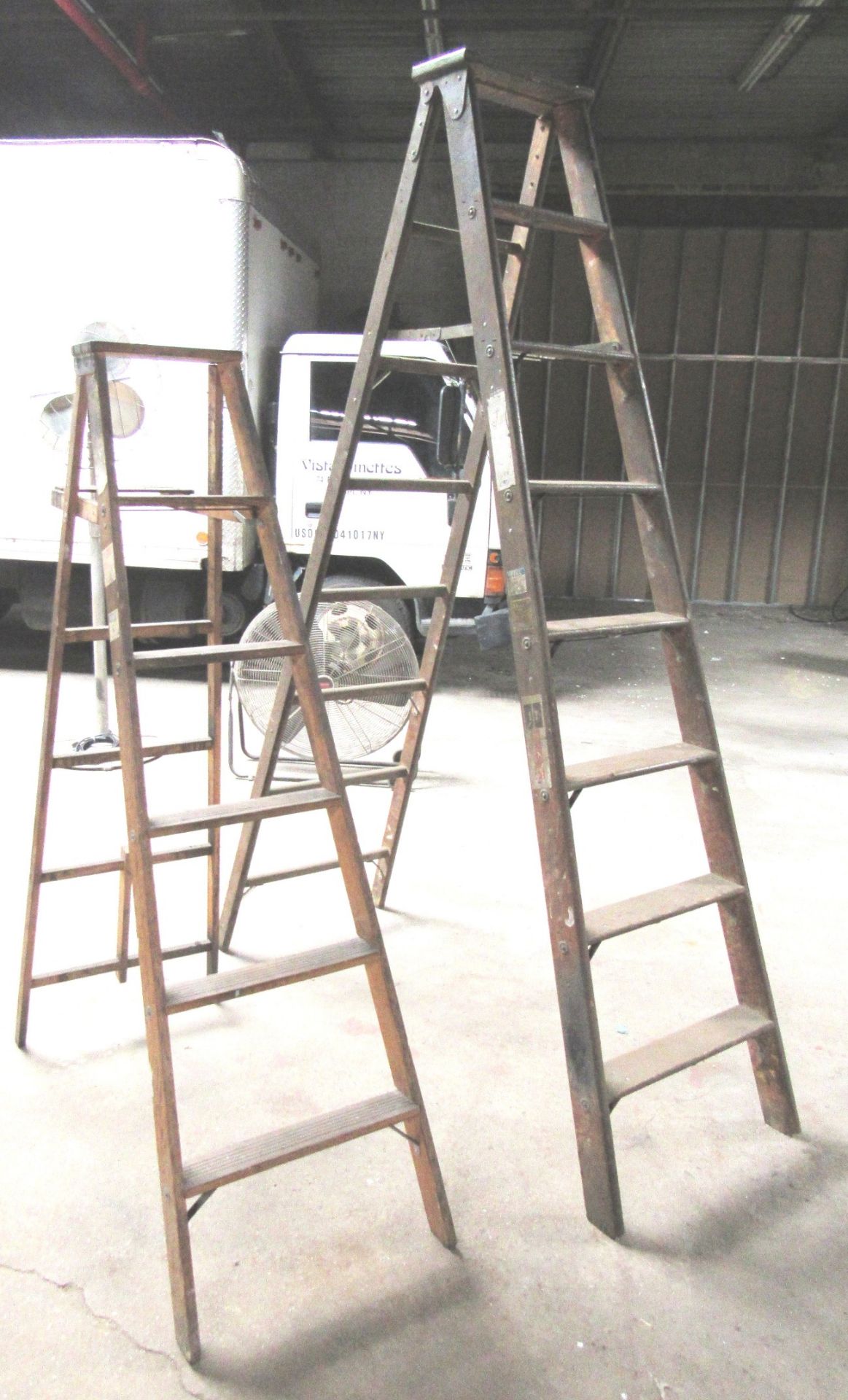 2- 8' x 6' Wood Ladders