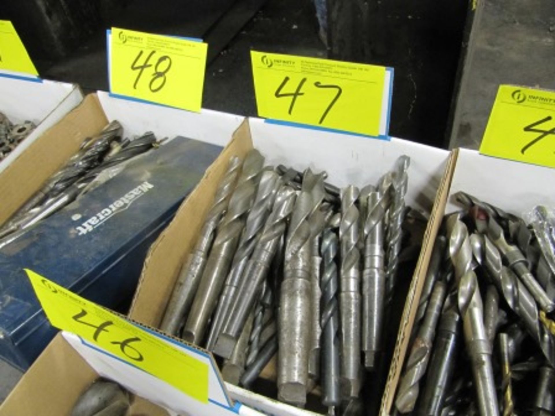 LOT ASST. DRILL BITS, ETC. (1 BOX)