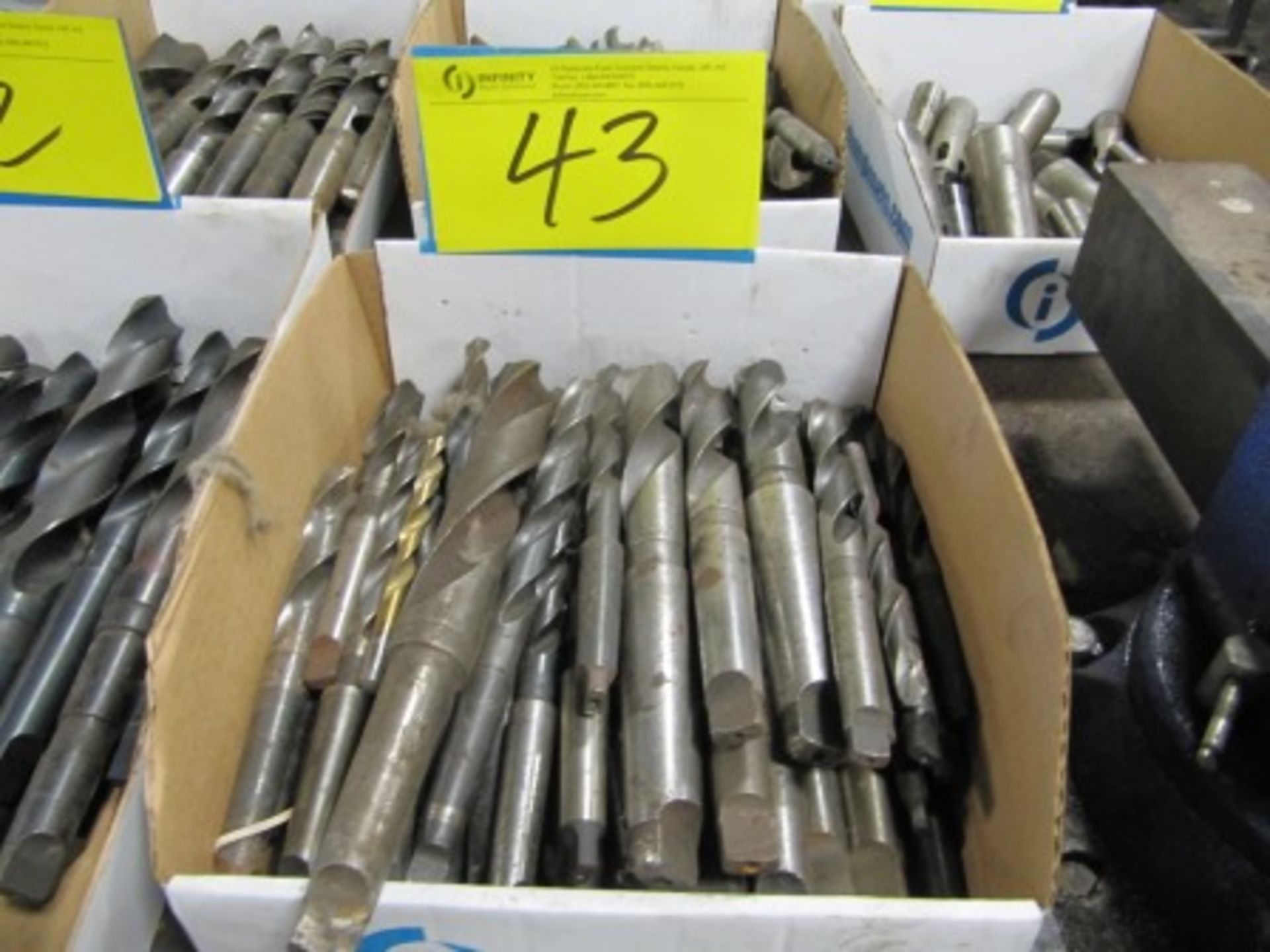 LOT ASST. DRILL BITS, ETC. (1 BOX)