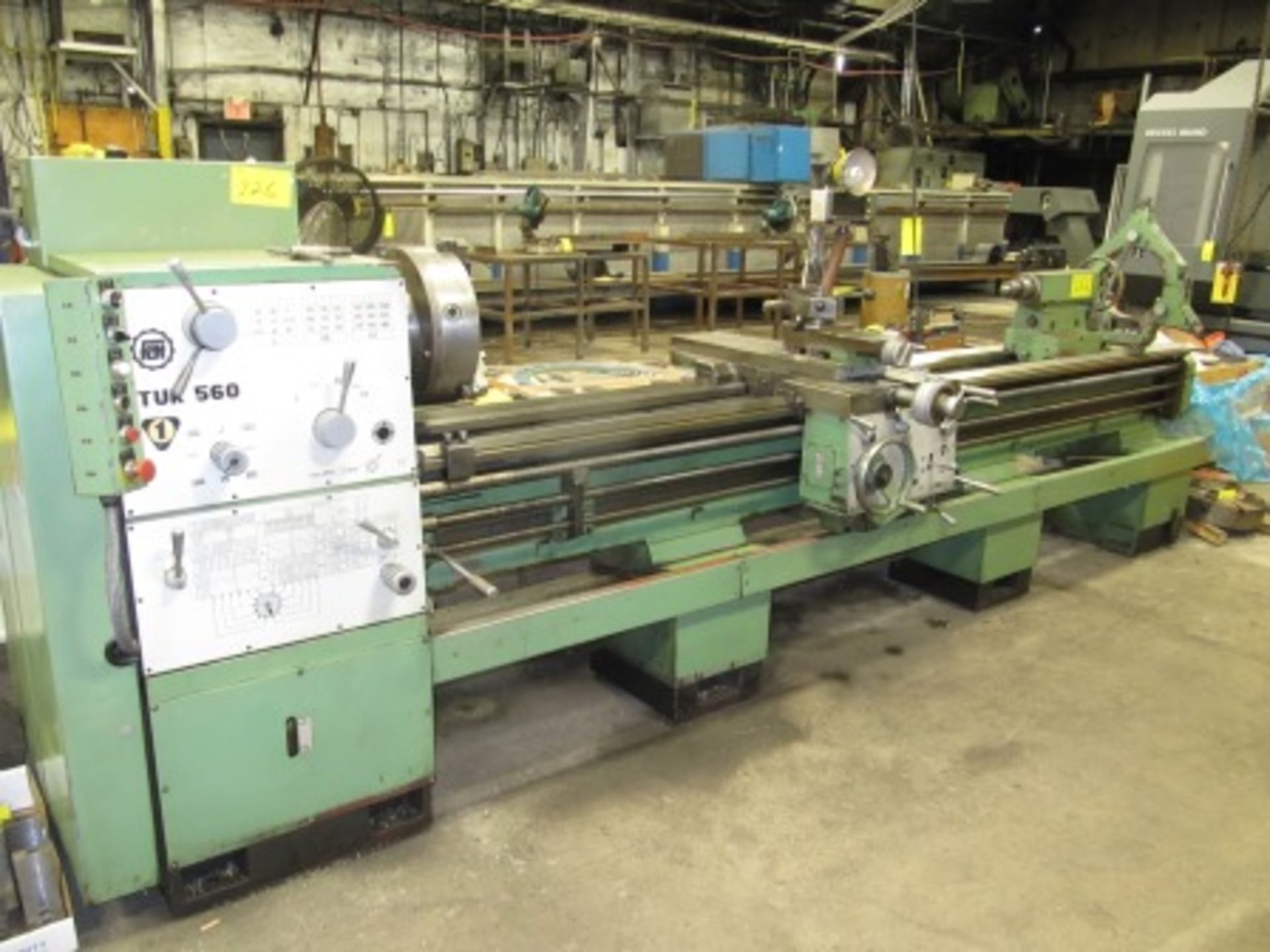 FAT TUR 560 ENGINE LATHE, 16" 3-JAW CHUCK, 22" SWING, 141" BED W/MITUTOYO 2-AXIS DRO S/N: 48409 - Image 2 of 5