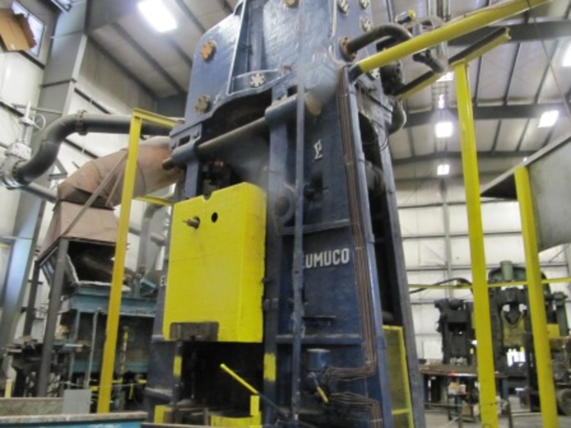 EUMUCO 2,200-TON COUNTER BLOW FORGING HAMMER, 98"X46" APPROX. 45,000# W/RAM, PLATES, ETC. (BLDG. 2) - Image 2 of 9