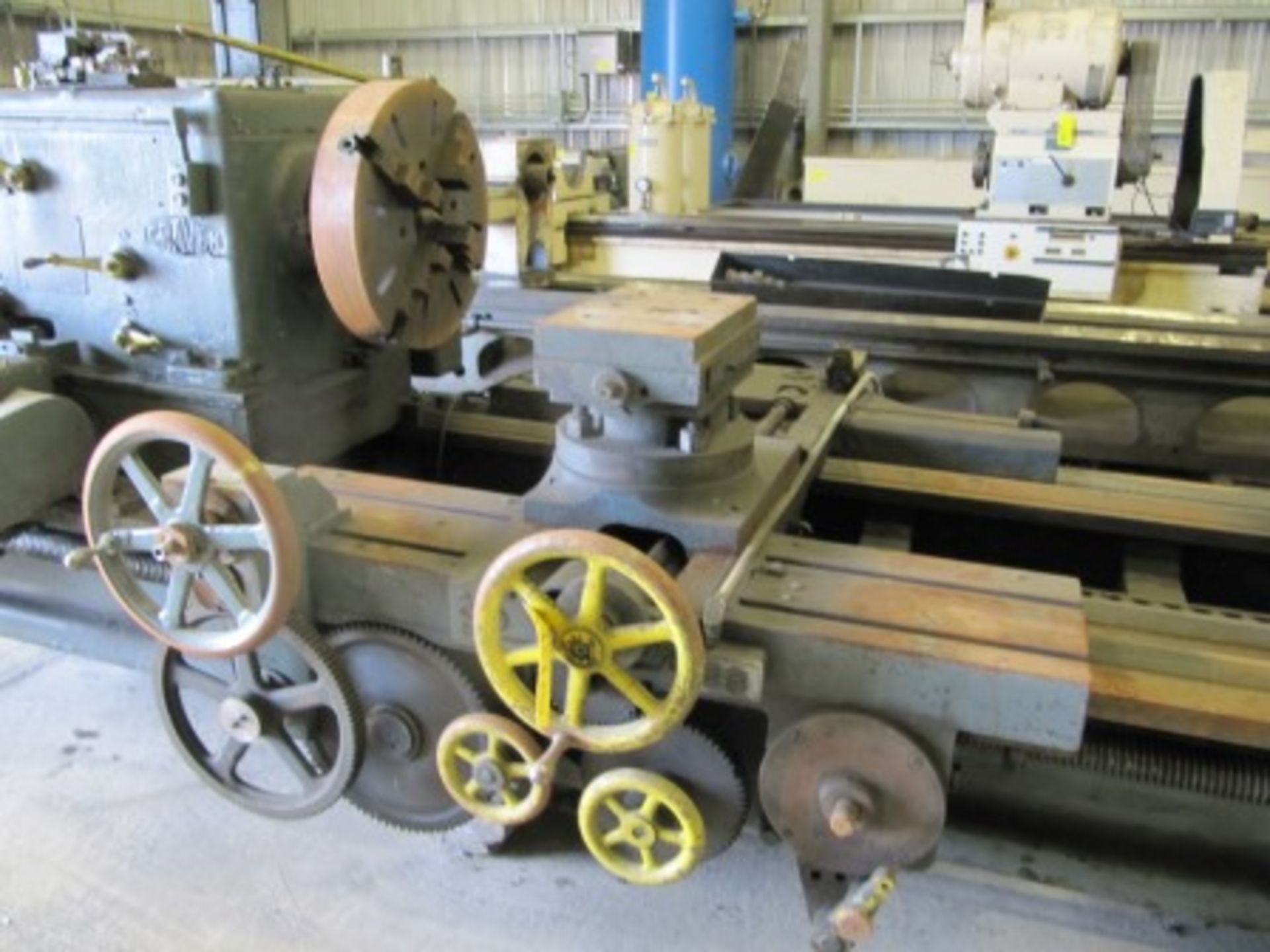 CRAVEN ENGINE LATHE, 24" 4-JAW CHUCK, 50" SWING, 13' CENTER (BLDG. 3) - Image 3 of 4