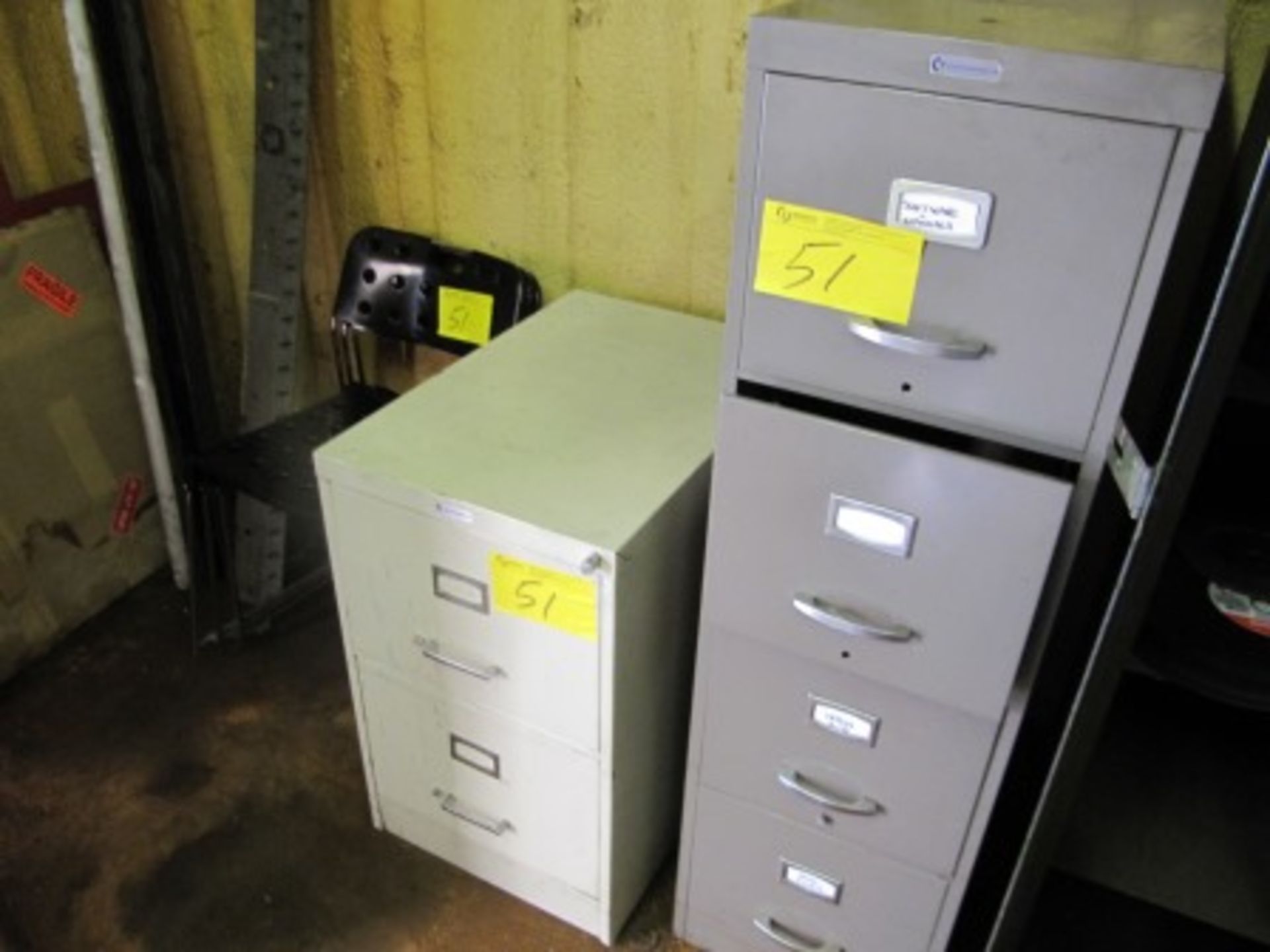 LOT ASST. 2 & 4 DR. FILE CABINETS, TABLE, BENCHES, ETC. (DELAYED DELIVERY)