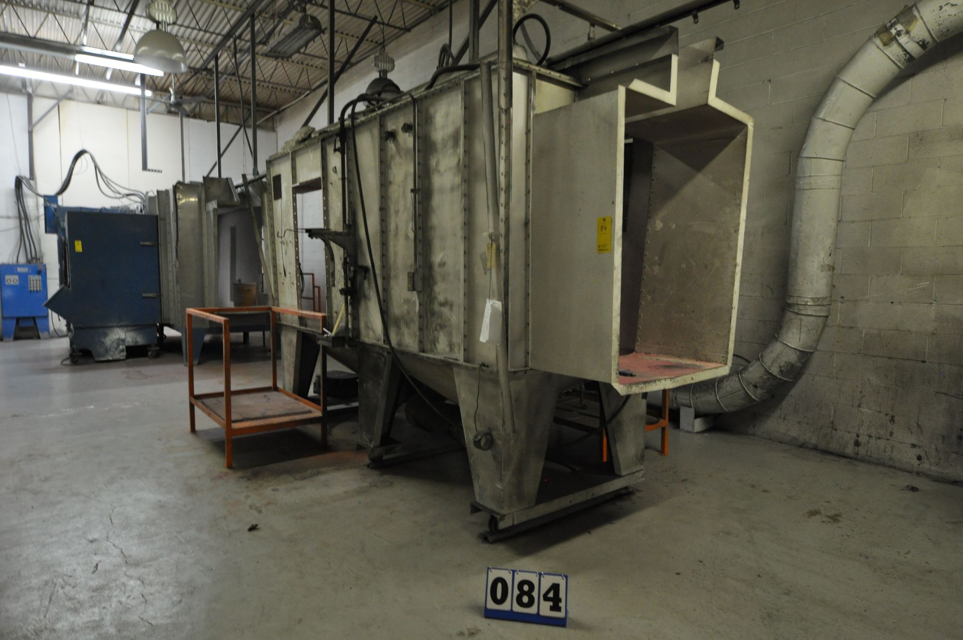 Cyclone Powder Recovery Booth 3'W x 51" H x 13'L w/ Cyclone Dust Collector Unit