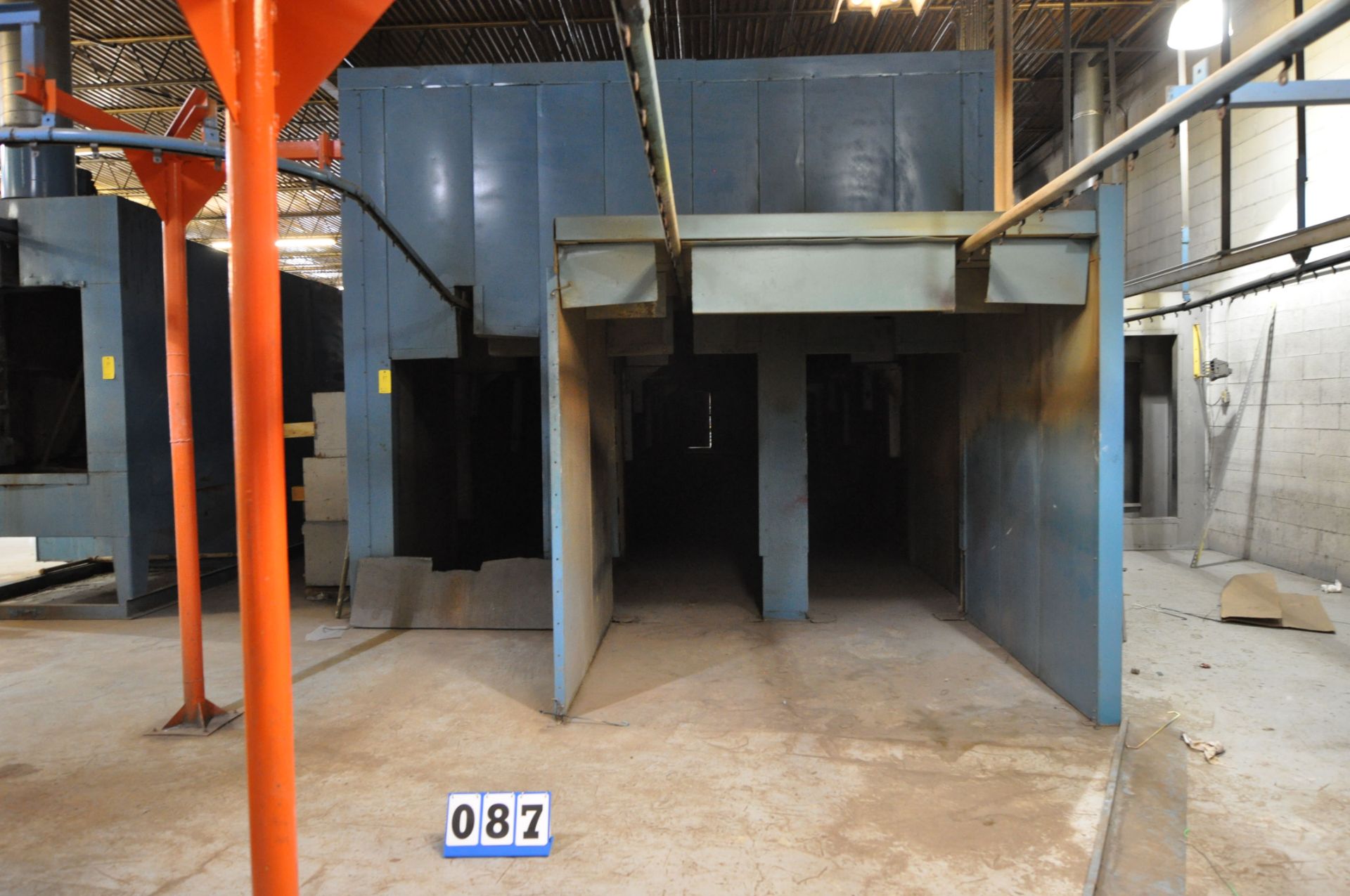 Cincinnatti Powder Curing Oven 90'L Double Pass, 480v 3 phase, Dry off Oven 41" x 50" Opening