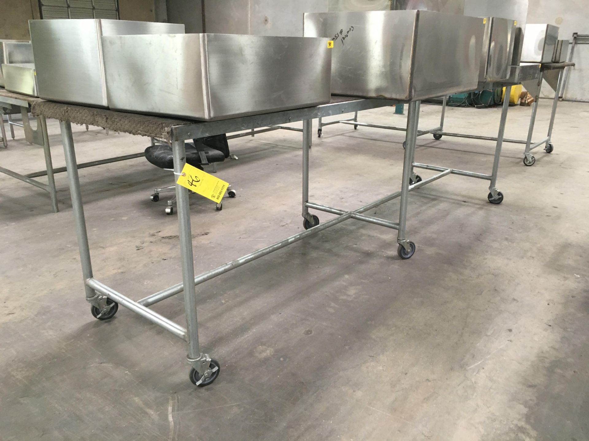 Stainless Steel Table w/ Stainless Steel Top on Casters