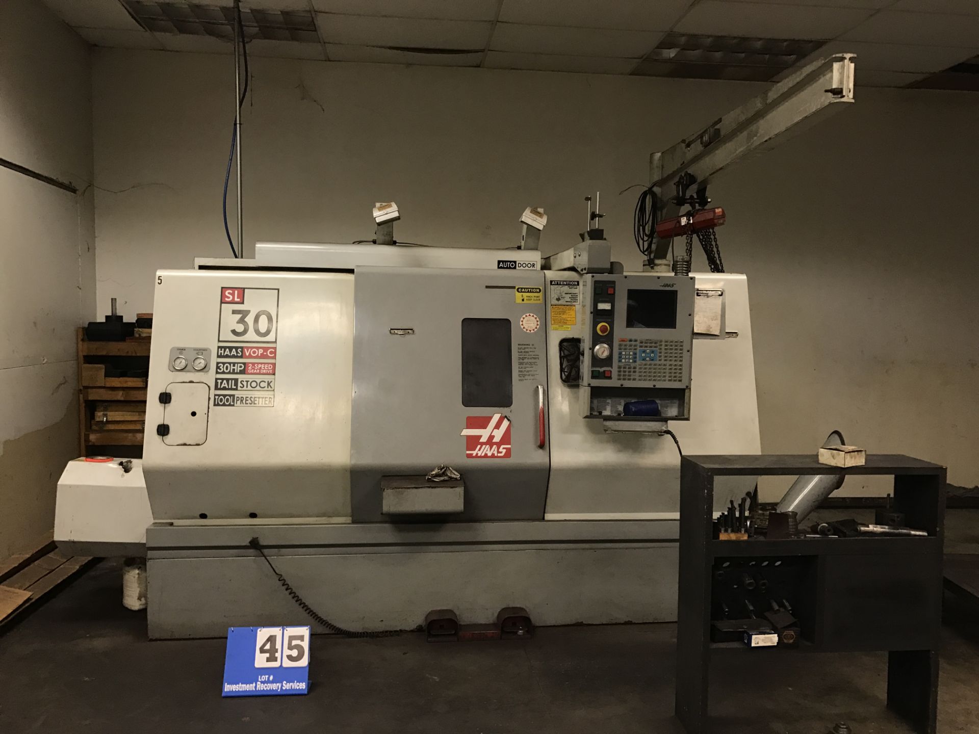 Haas SL30T Chuck Size 12", Max Diameter Bar Capacity 2.5", Max Swing Over Bed / Carriage 30" / 14.