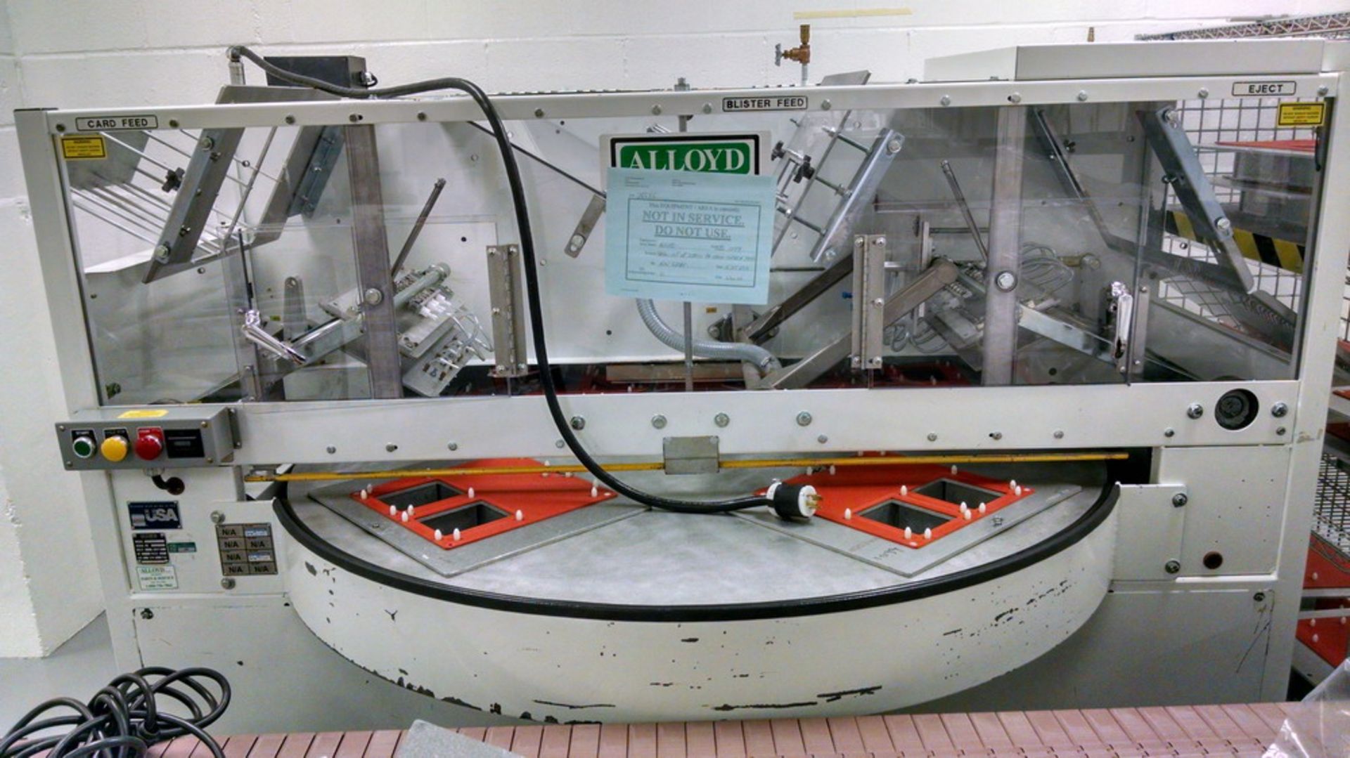 Alloyd Rotary Blister Packaging Machine. Model 4SC1216, S/N 2002-062