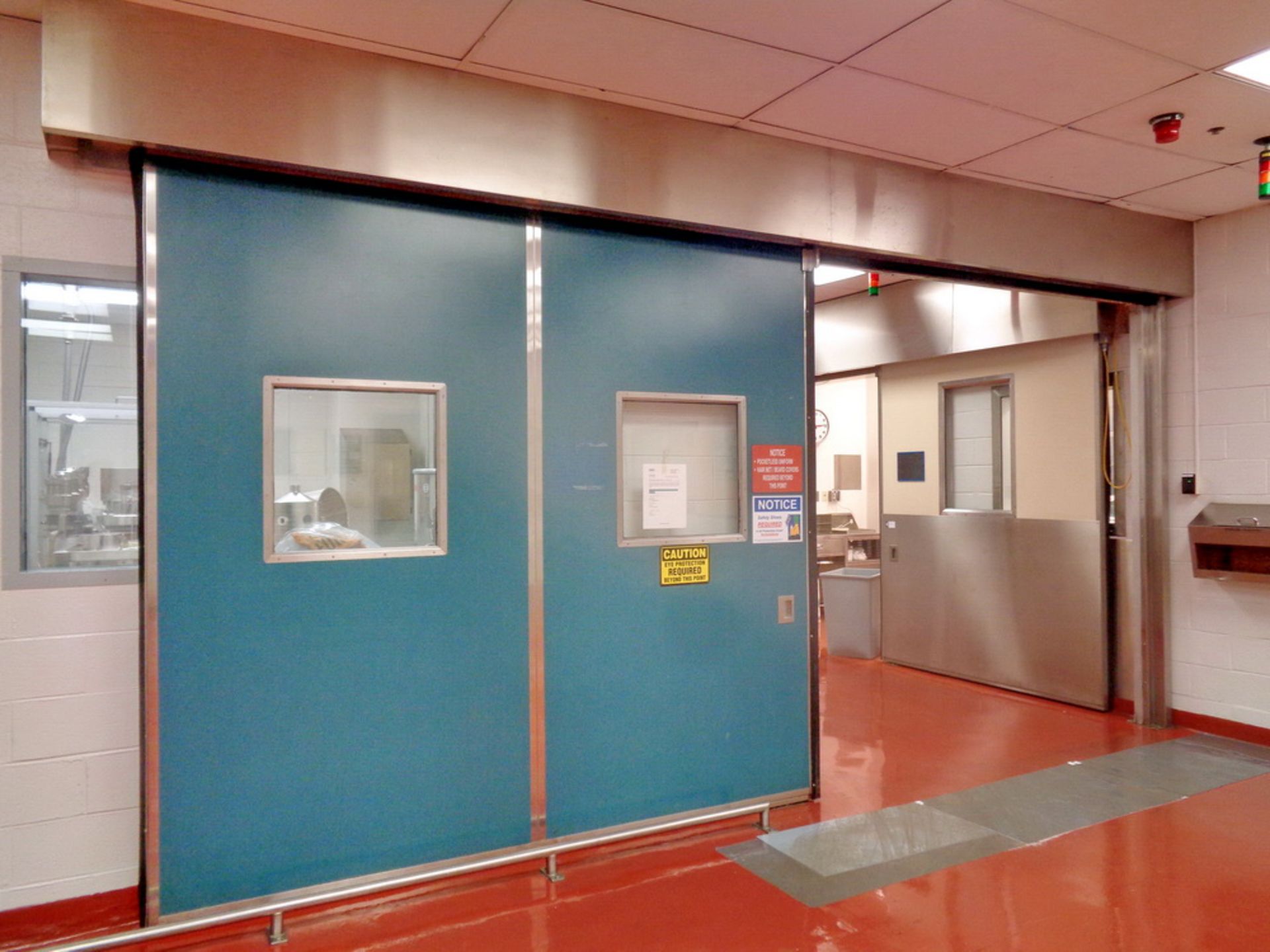 (2) Pharmaceutical Doors, Automatic Horizontal Sliding Single Panel Type, opening 9' w x 9' H, blue - Image 2 of 3