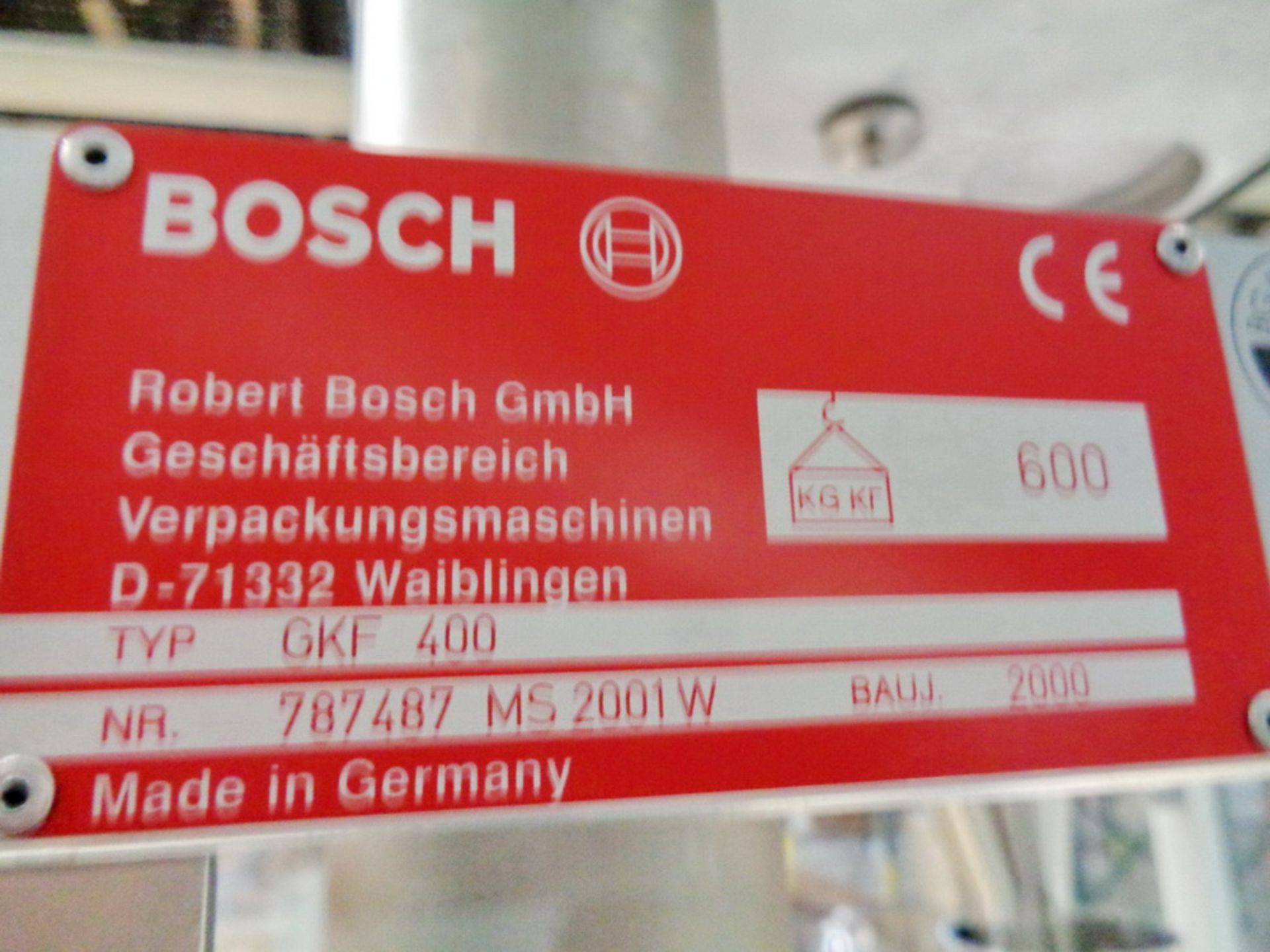 (1) Bosch Capsule Filler, Model GKF400, S/N 787487MS2001W - Image 14 of 18