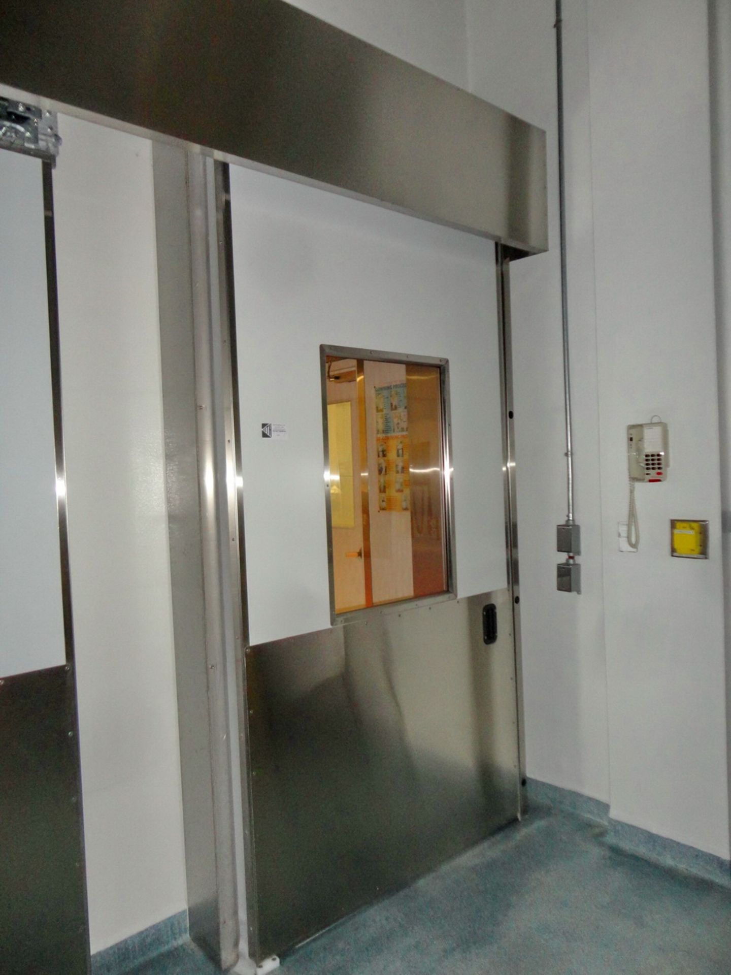 (1) Pharmaceutical Door, Automatic Horizontal Sliding Single Panel Type, 51" wide panel