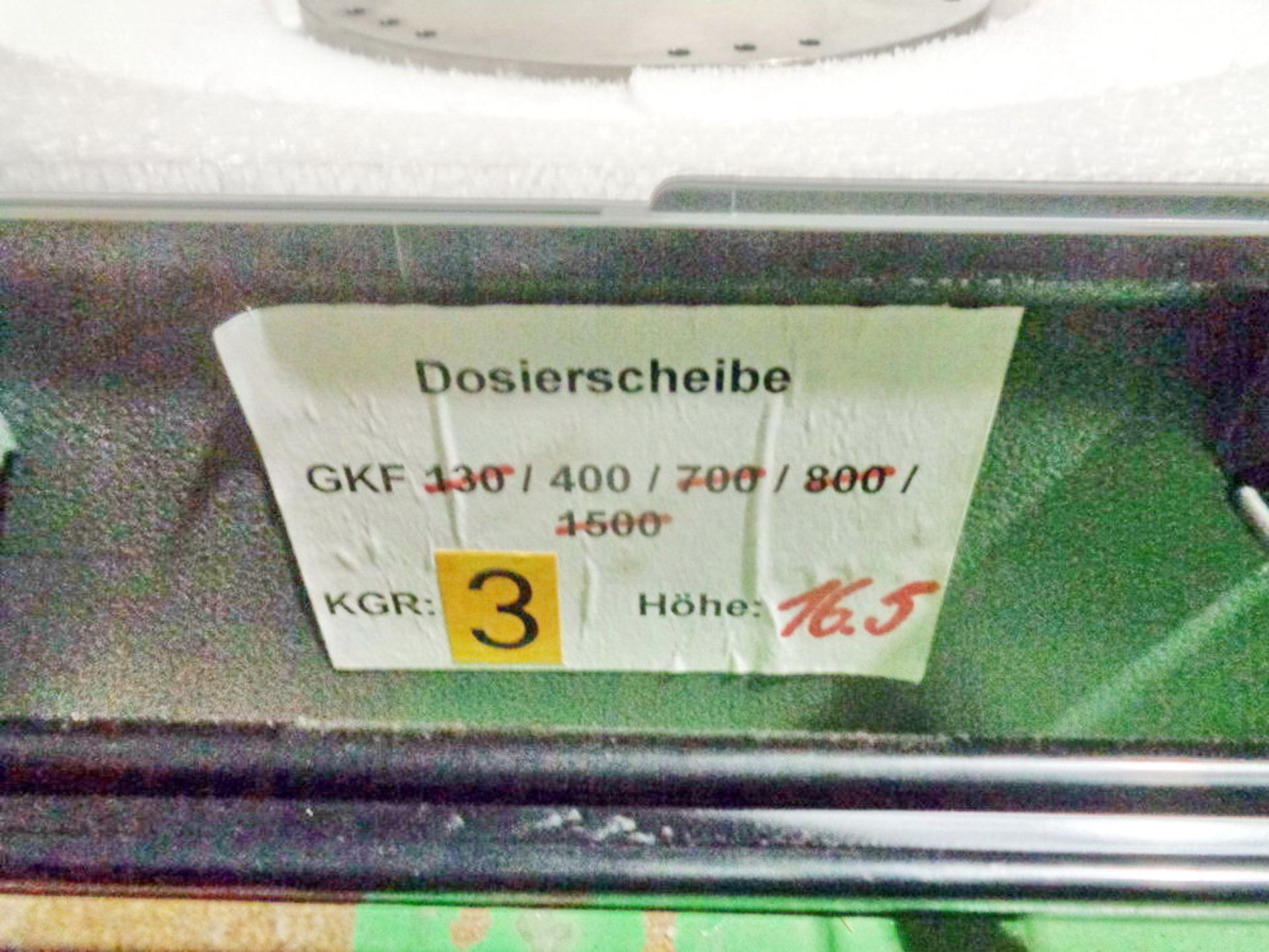 (1) Bosch Size 3 Dosing Disc (fill depth 16.5mm) for Model GFK400 - Image 3 of 4