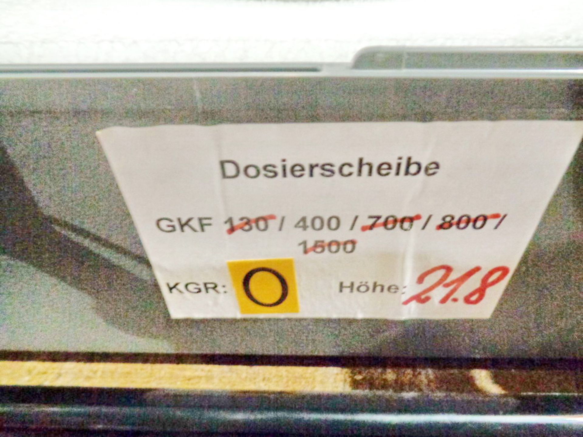 (1) Bosch Size 0 Dosing Disc (fill depth 21.8mm) for Model GFK400 - Image 3 of 4