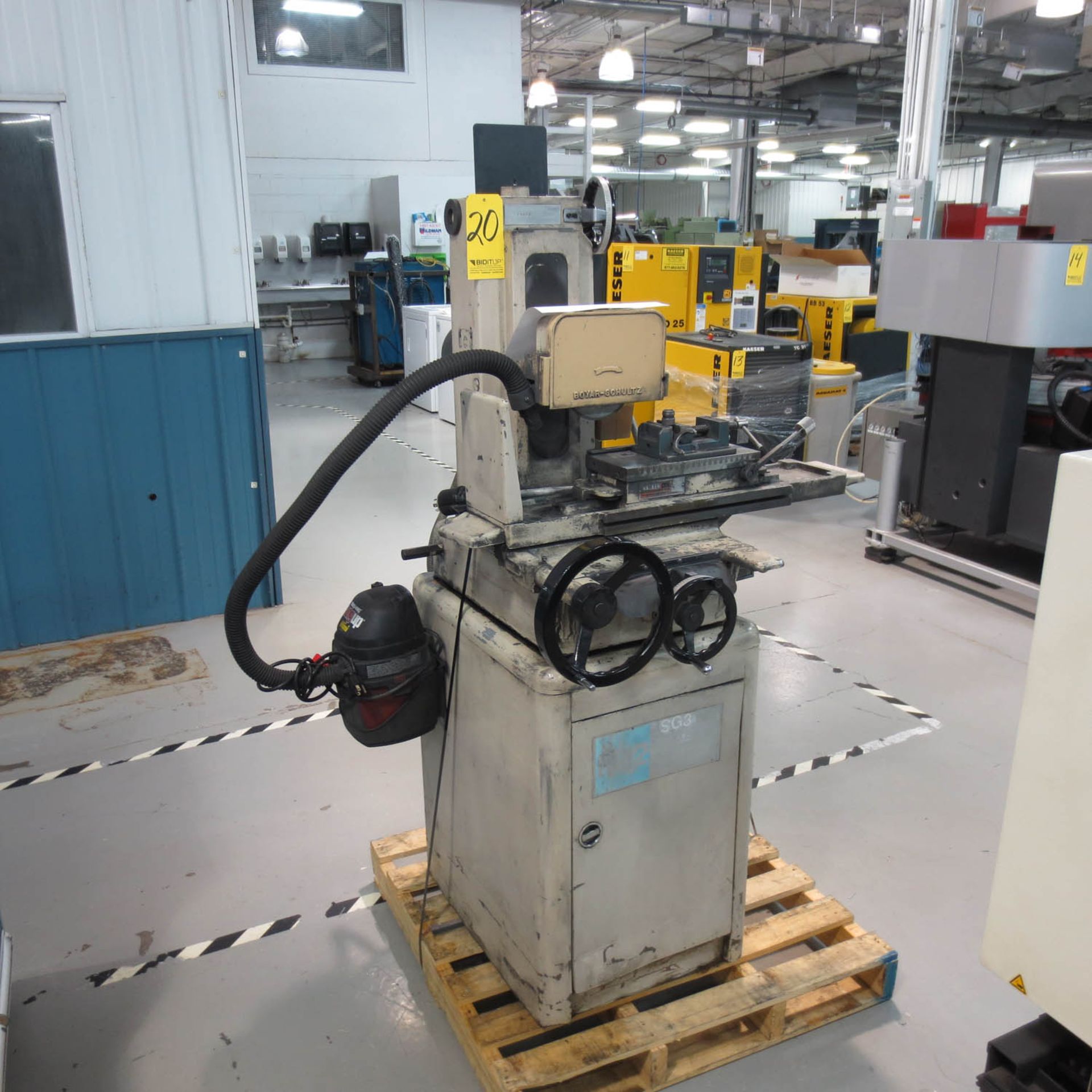 BOYAR SCHULTZ CHALLENGER SURFACE GRINDER, H612, MAUEL MAGNETIC CHUCK, S/N: 25852