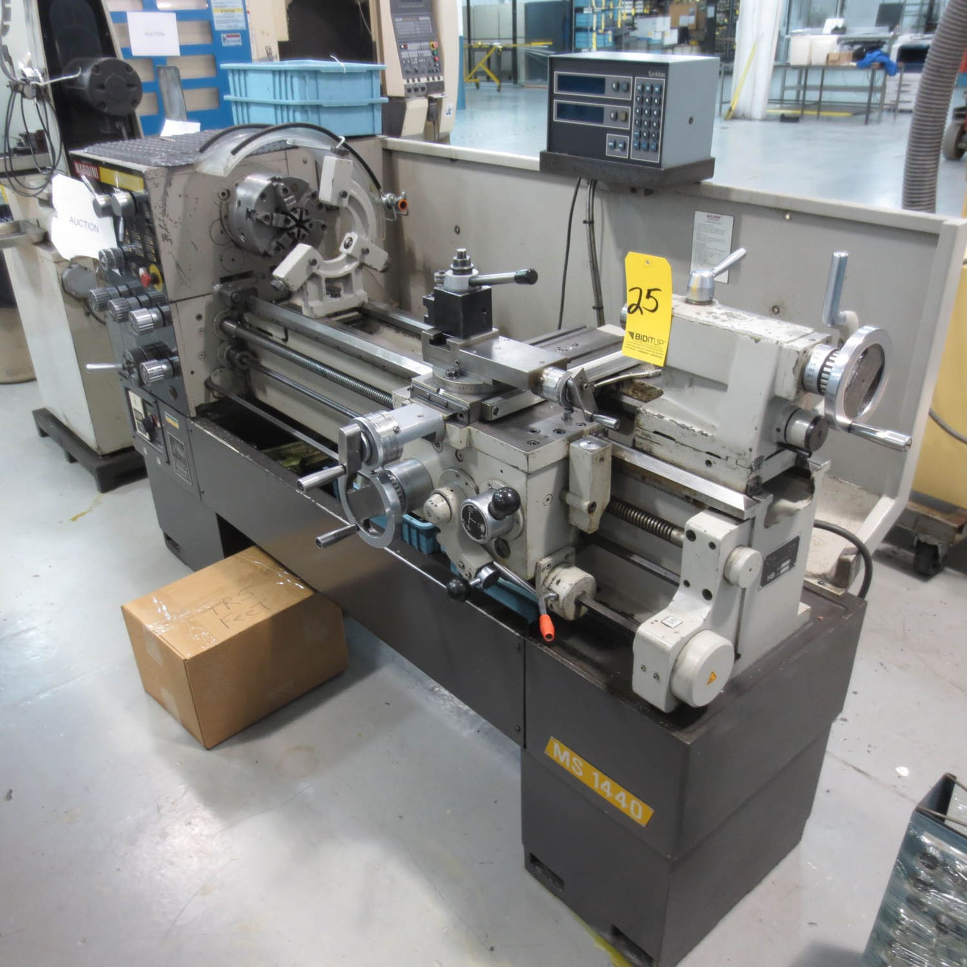 NARDINI MS 1440 LATHE, 31.5-2500 SPINDLE SPEEDS, 1-1/2'' HOLE, 7'' SWING, 40'' CENTER TO CENTER,