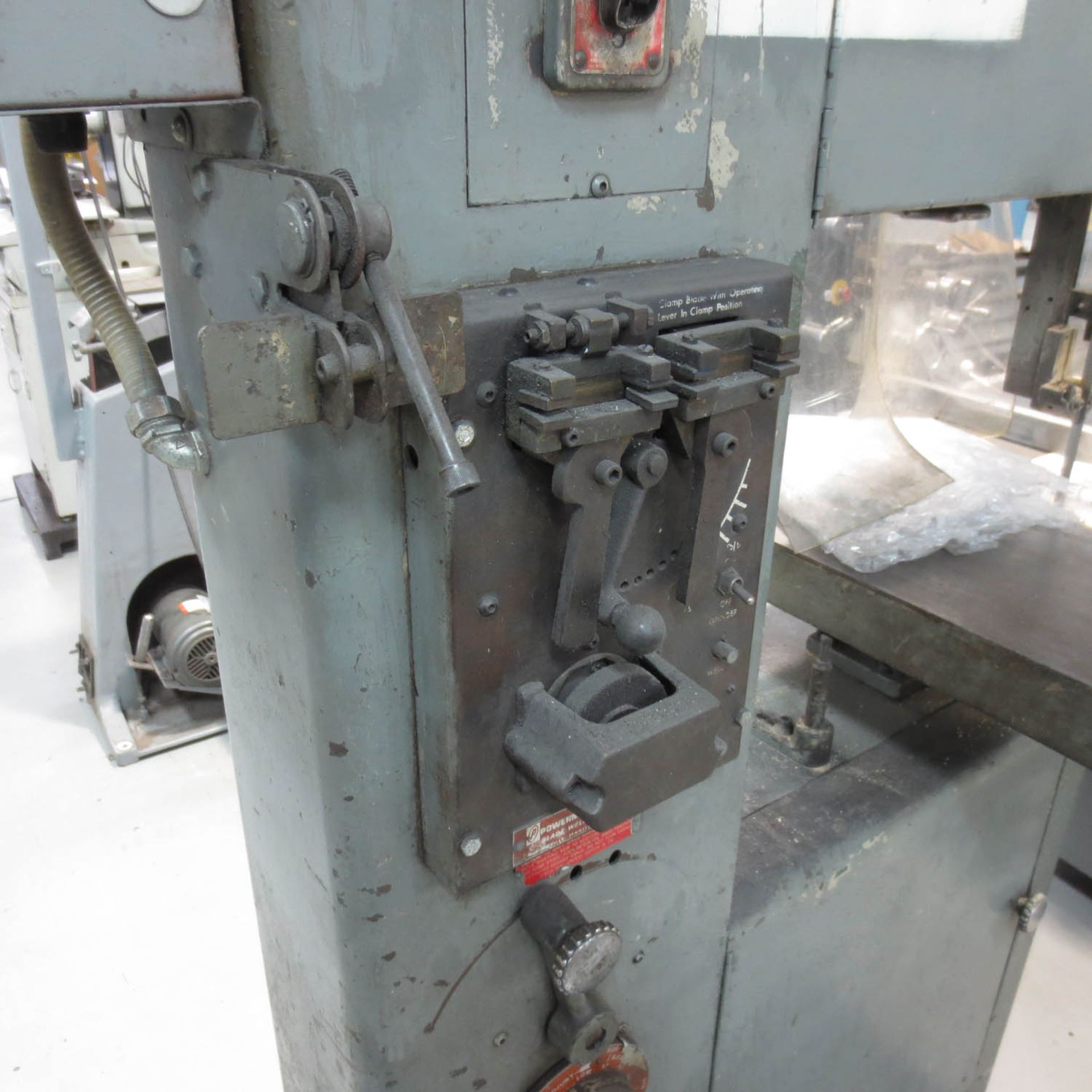 POWERMATIC MDL. 87 BAND SAW, 19-1/2'' THROAT, 24'' X 24'' TABLE WITH BLADE WELDER - Image 2 of 3