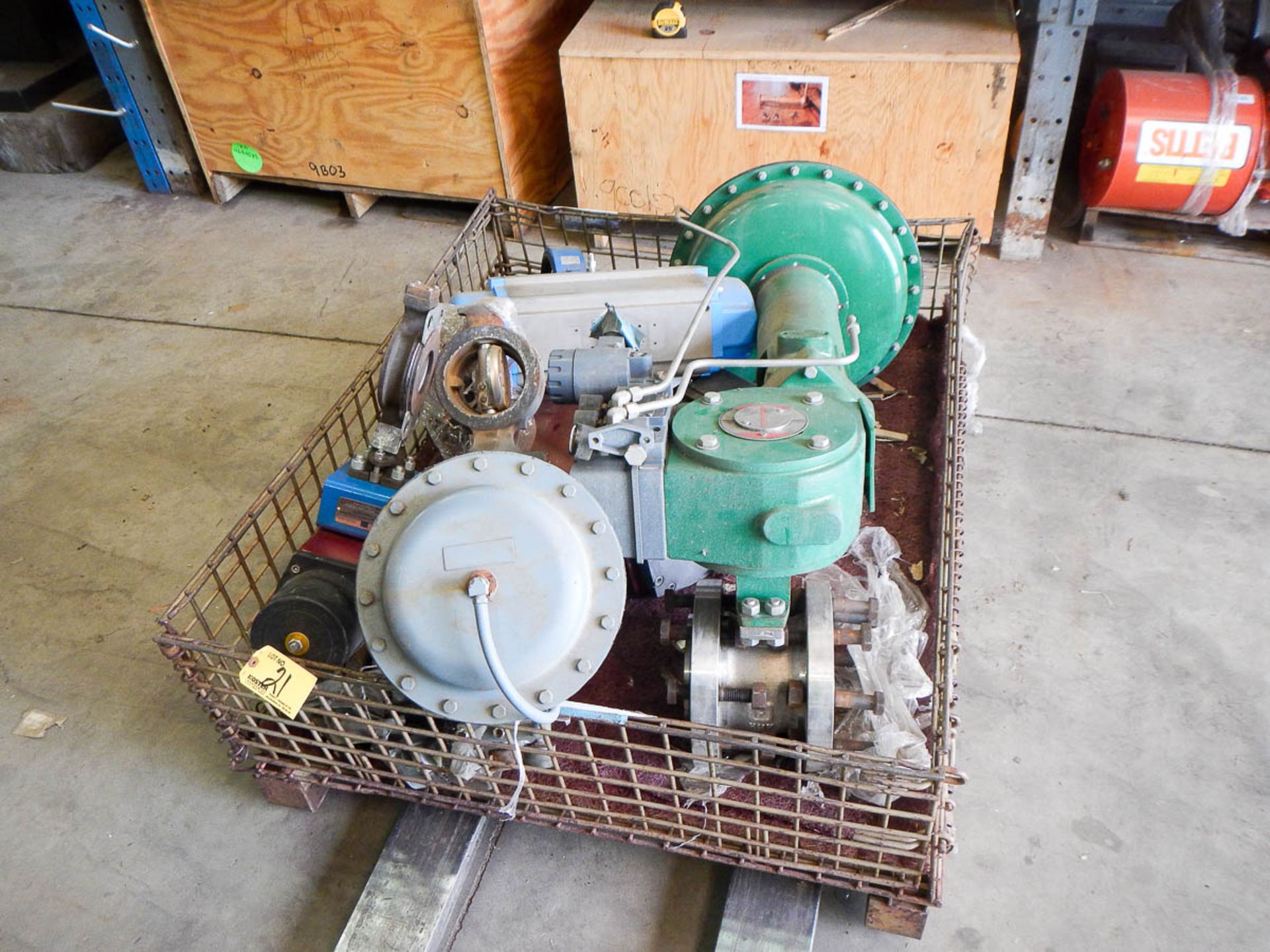 Lot Consisting of: Fisher Control V-Ball 4" Pneumatic Valve, 4" Pnuematic Gate Valve, Remote Control