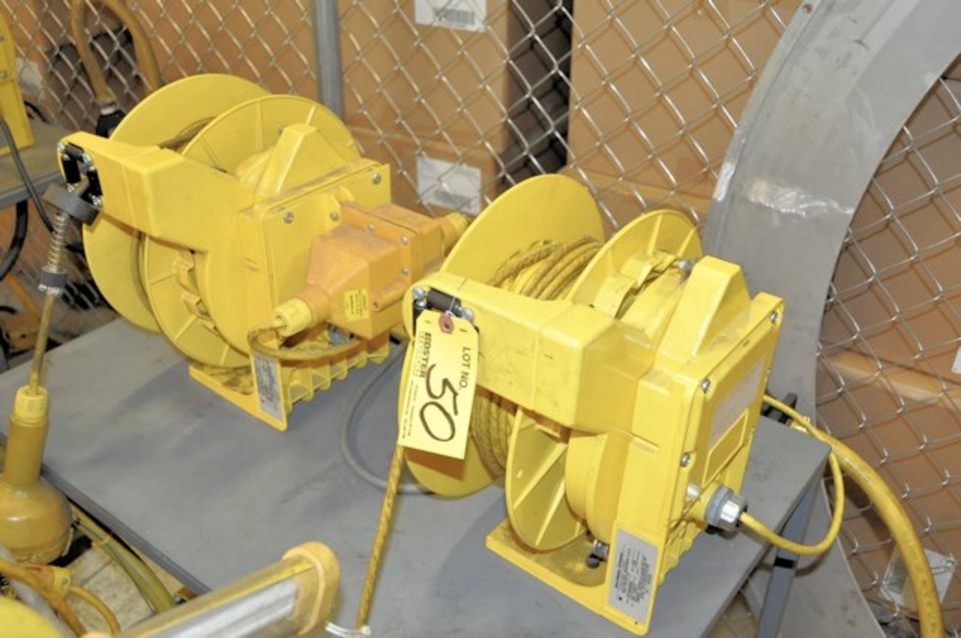 LOT OF AERO-MOTIVE INDUSTRIAL RETRACTABLE REELS CONSISTING OF: [1] AIR HOSE REEL, [2] EXTENSION CORD - Image 2 of 3