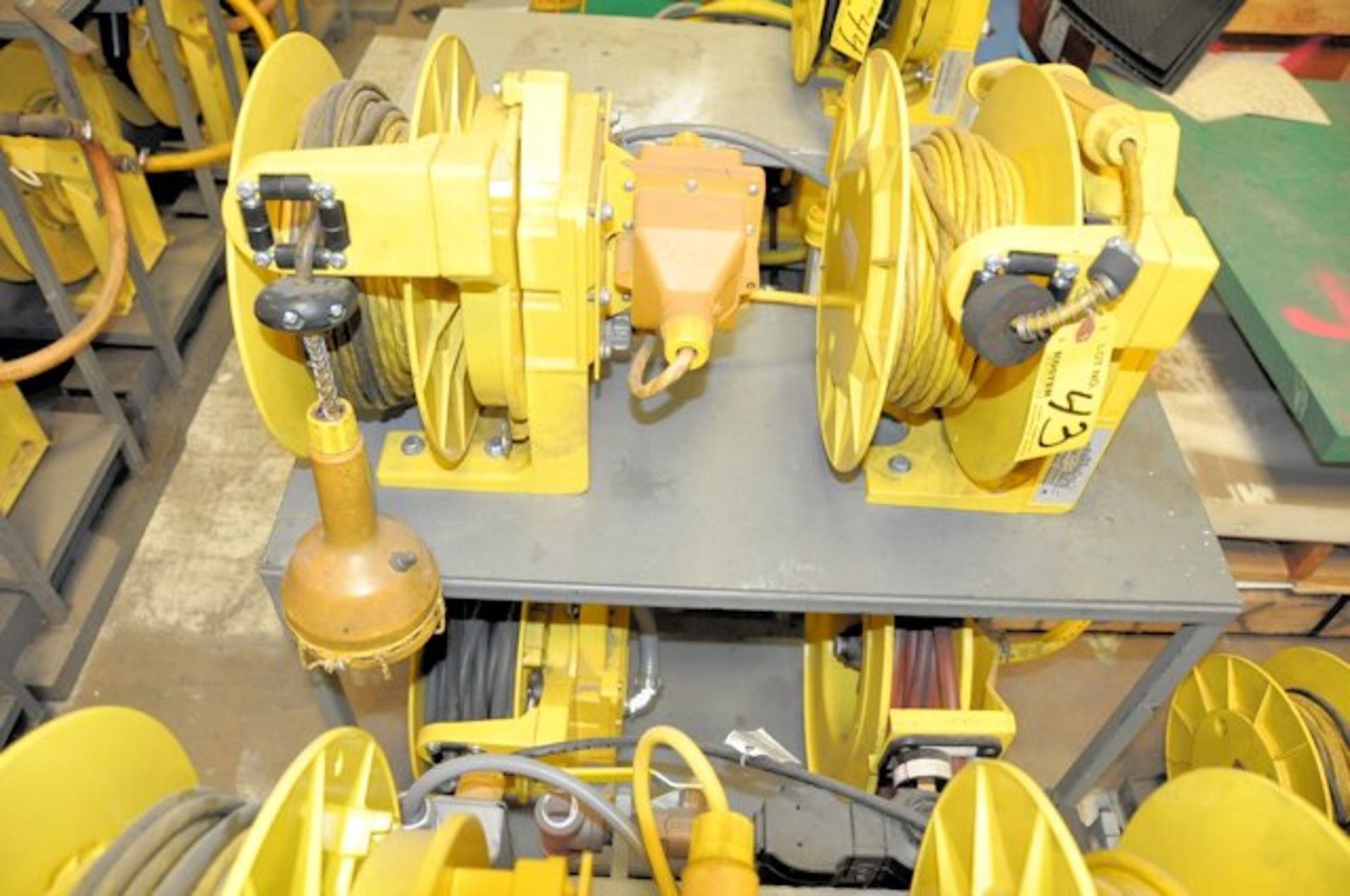 LOT OF AERO-MOTIVE INDUSTRIAL RETRACTABLE REELS CONSISTING OF: [1] AIR HOSE REEL, [2] EXTENSION CORD - Image 2 of 2