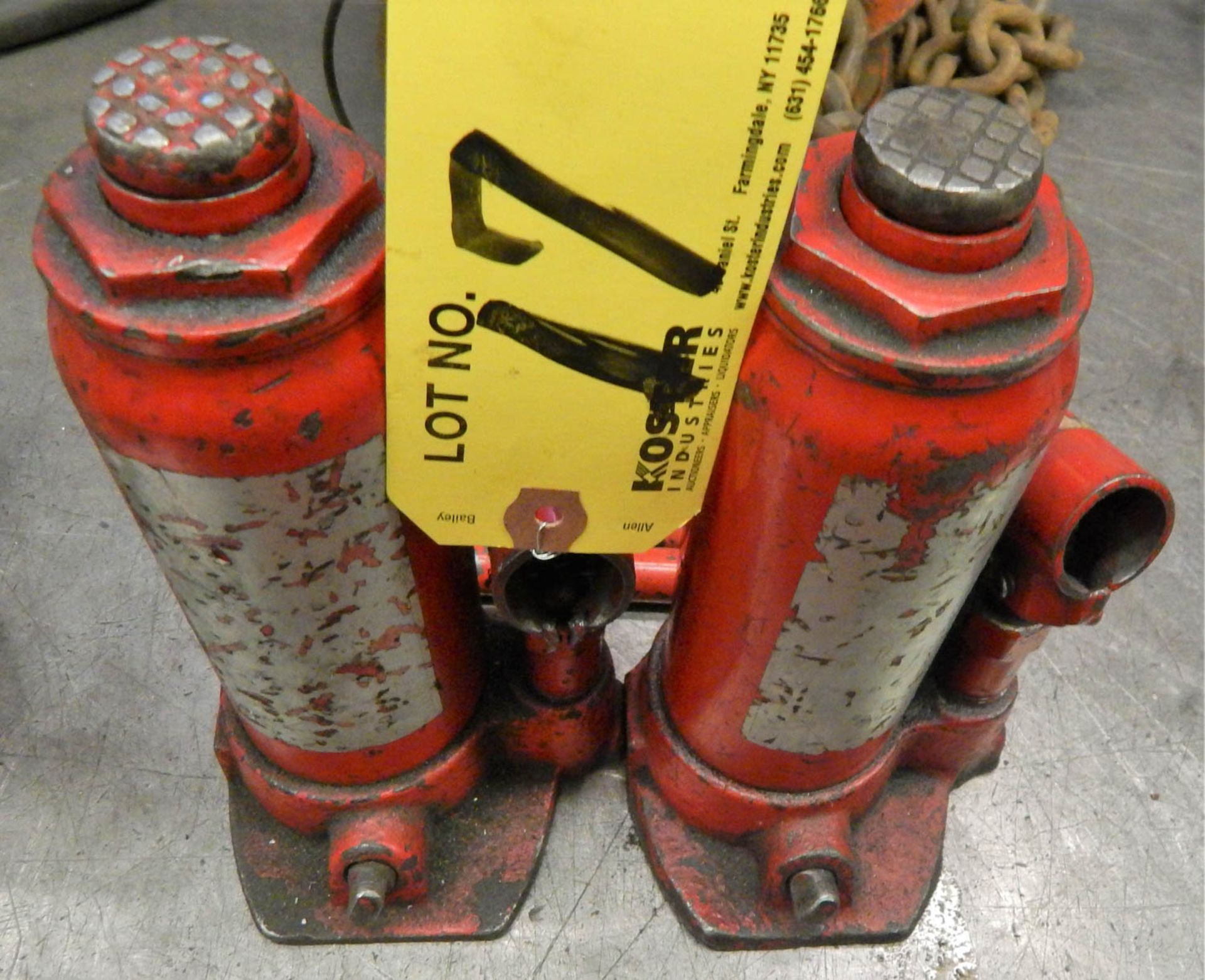 [2] APPROXIMATELY 10 TON CAPACITY HYDRAULIC JACKS